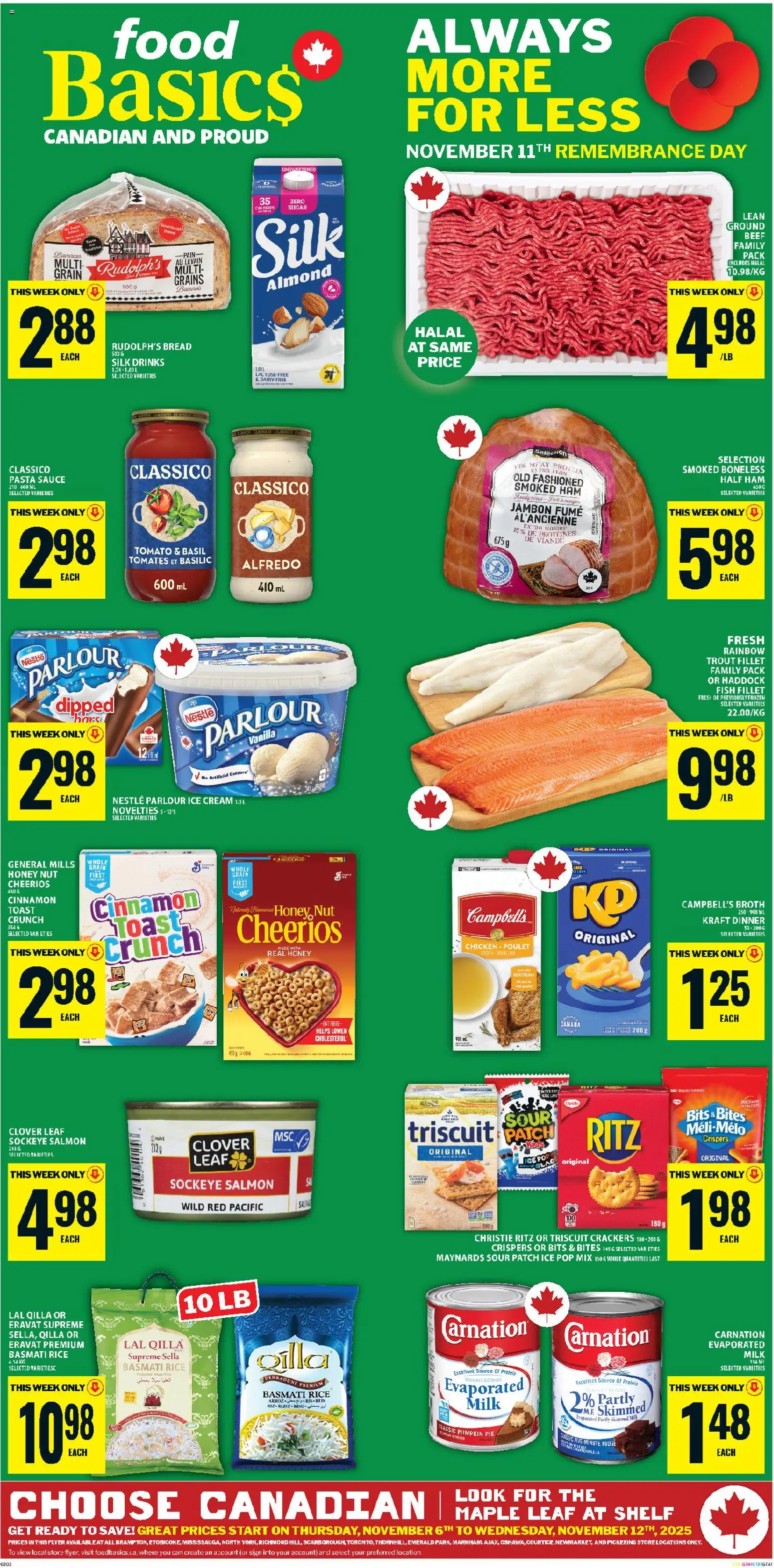 Preview of leaflet Ajax from shop Food Basics is valid from Nov 06, 2025