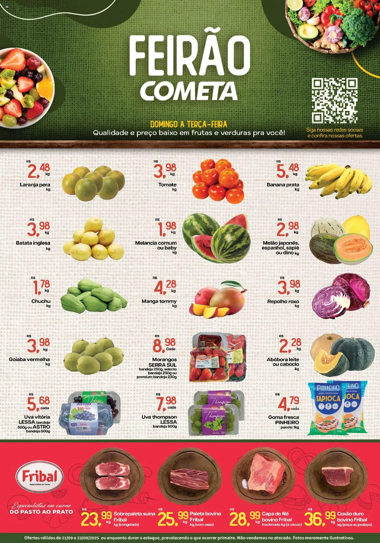 Cometa Supermercados folheto "Ofertas Feirão" válido a partir de 21/09/2025 - número de página 1