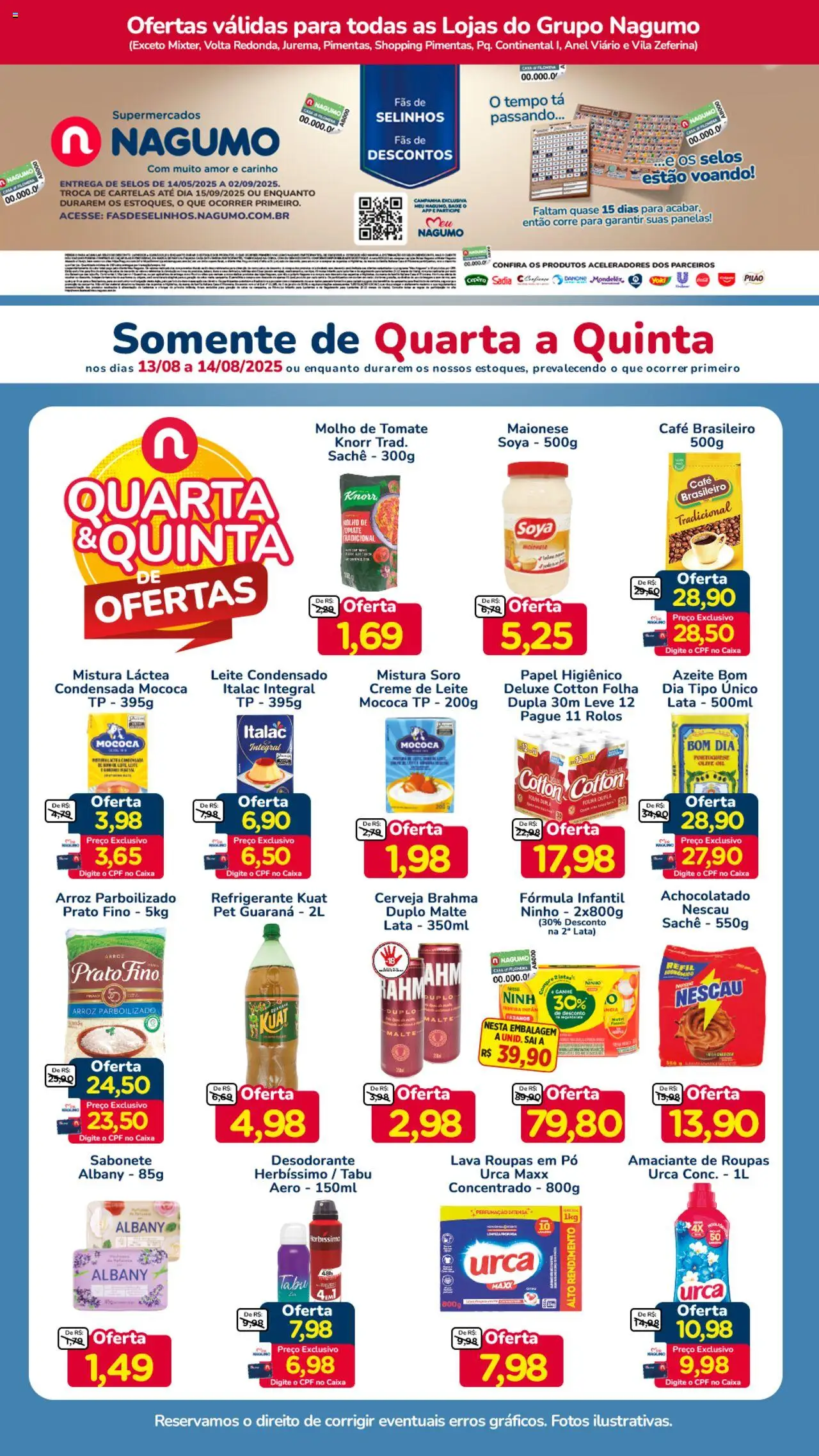 Nagumo folheto "Ofertas Quarta e Quinta" válido a partir de 13/08/2025 - número de página 1
