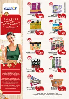 Pré-Visualização do folheto "Ofertas Alimento Que Faz Bem" da loja Cometa Supermercados válido a partir de 02/02/2026
