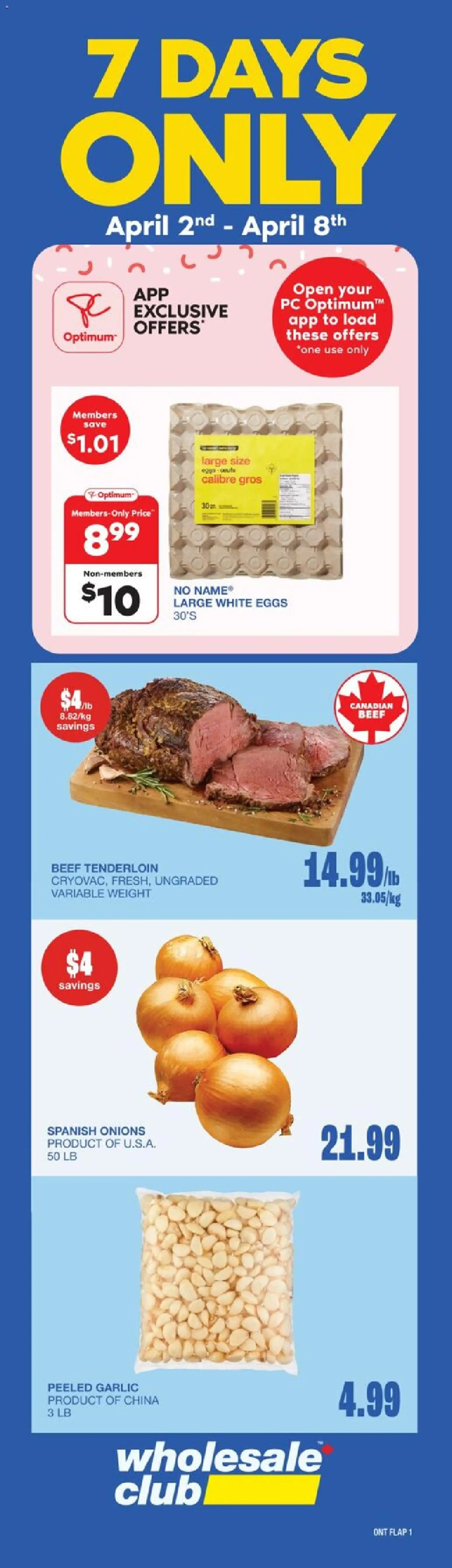 Preview of leaflet Wholesale Club weekly flyer / circulaire from shop Wholesale Club is valid from Apr 02, 2026