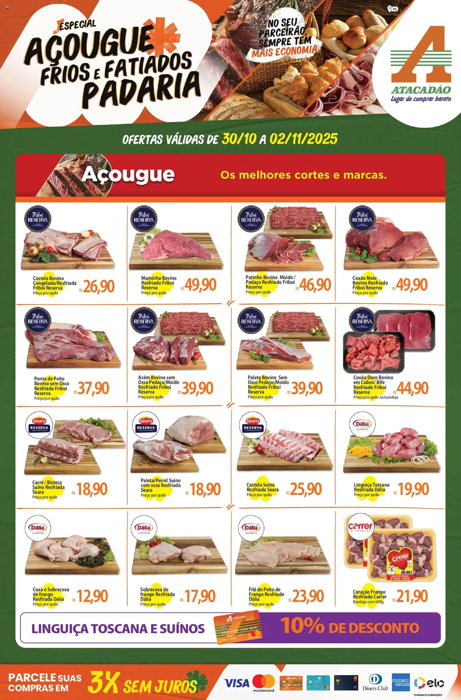 Pré-Visualização do folheto "Ofertas - RS" da loja Atacadão válido a partir de 30/10/2025