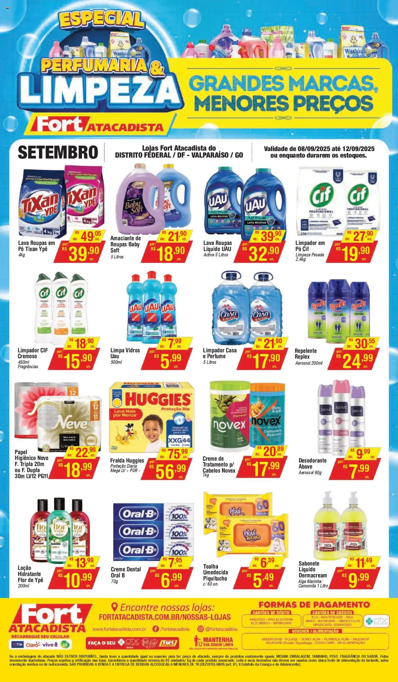 Fort Atacadista folheto "Ofertas Perfumaria e Limpeza" válido a partir de 08/09/2025 - número de página 1