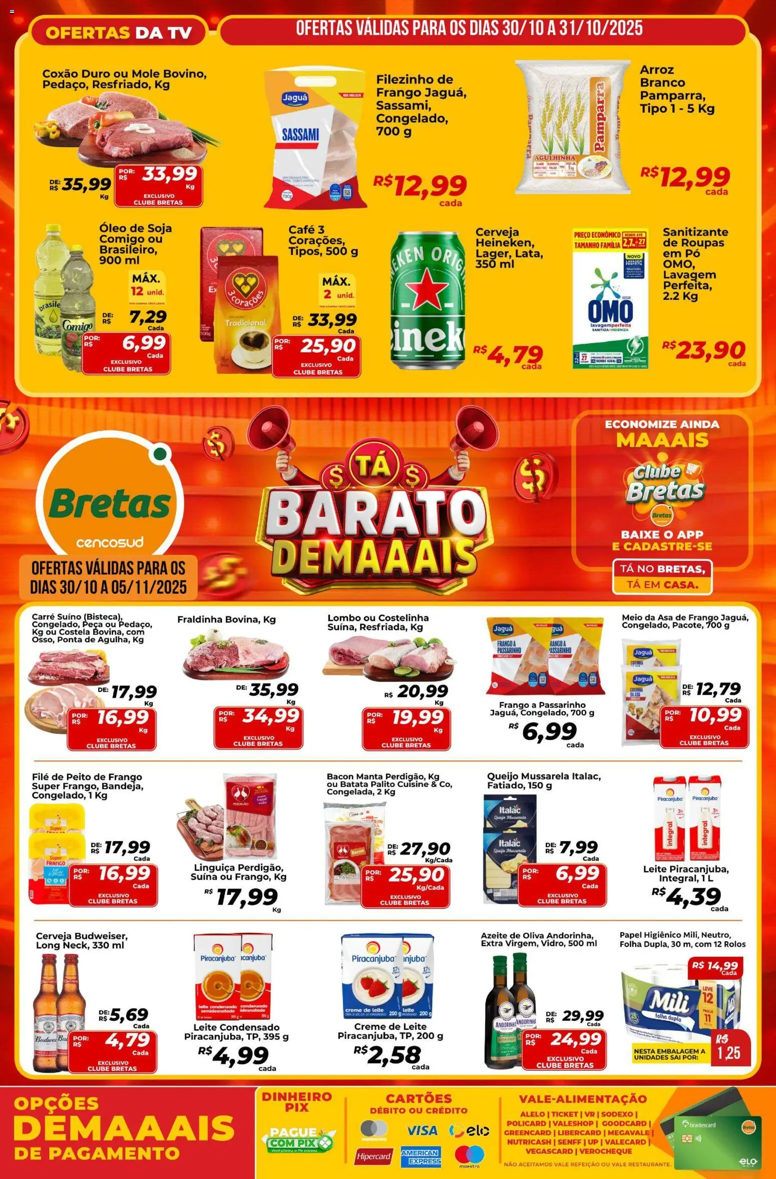 Pré-Visualização do folheto "Ofertas da semana" da loja Bretas válido a partir de 30/10/2025