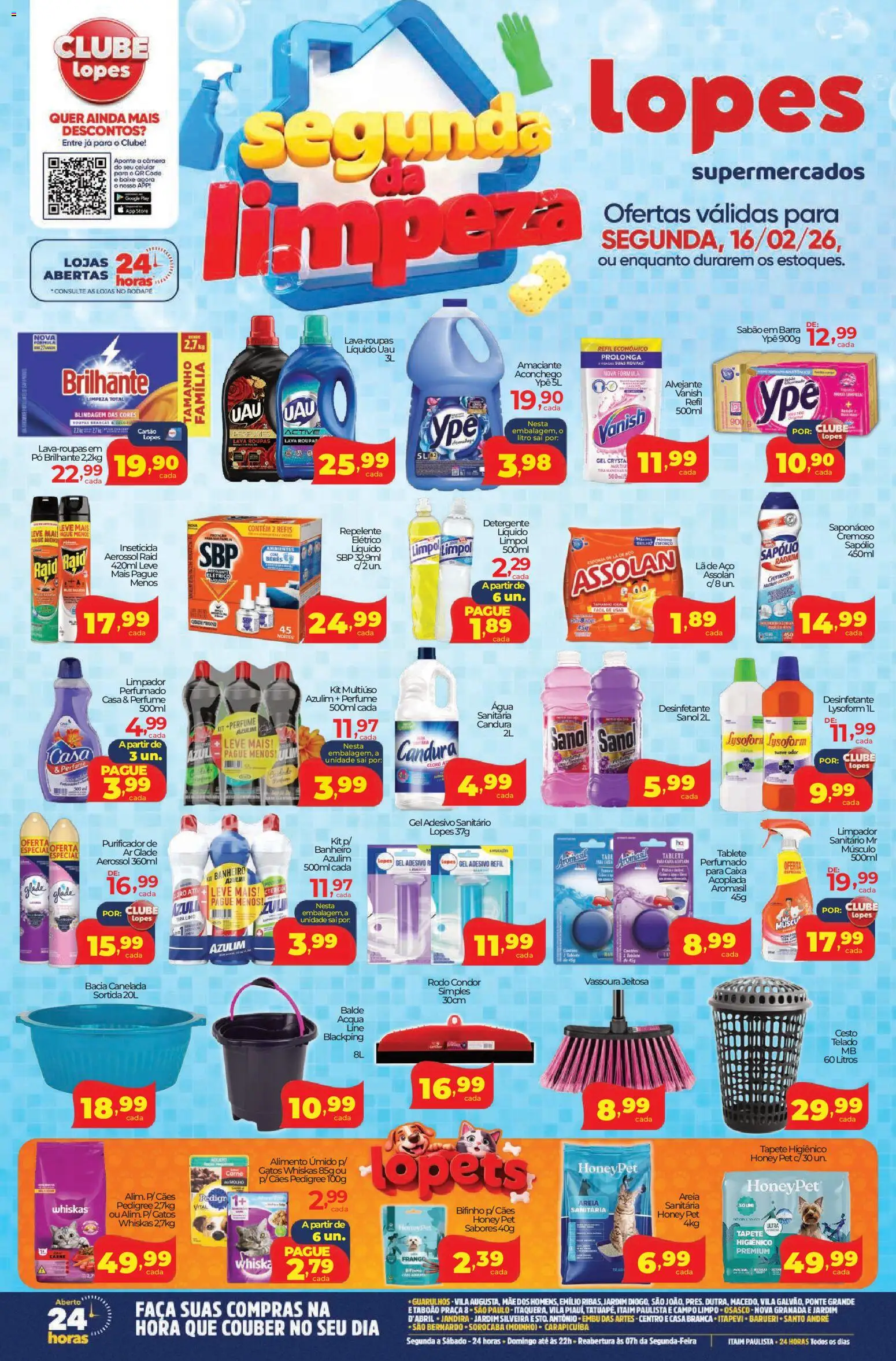 Pré-Visualização do folheto "Ofertas da semana" da loja Lopes Supermercados válido a partir de 16/02/2026