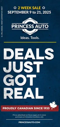 Preview of leaflet Flyer - Deals from shop Princess Auto is valid from Sep 09, 2025