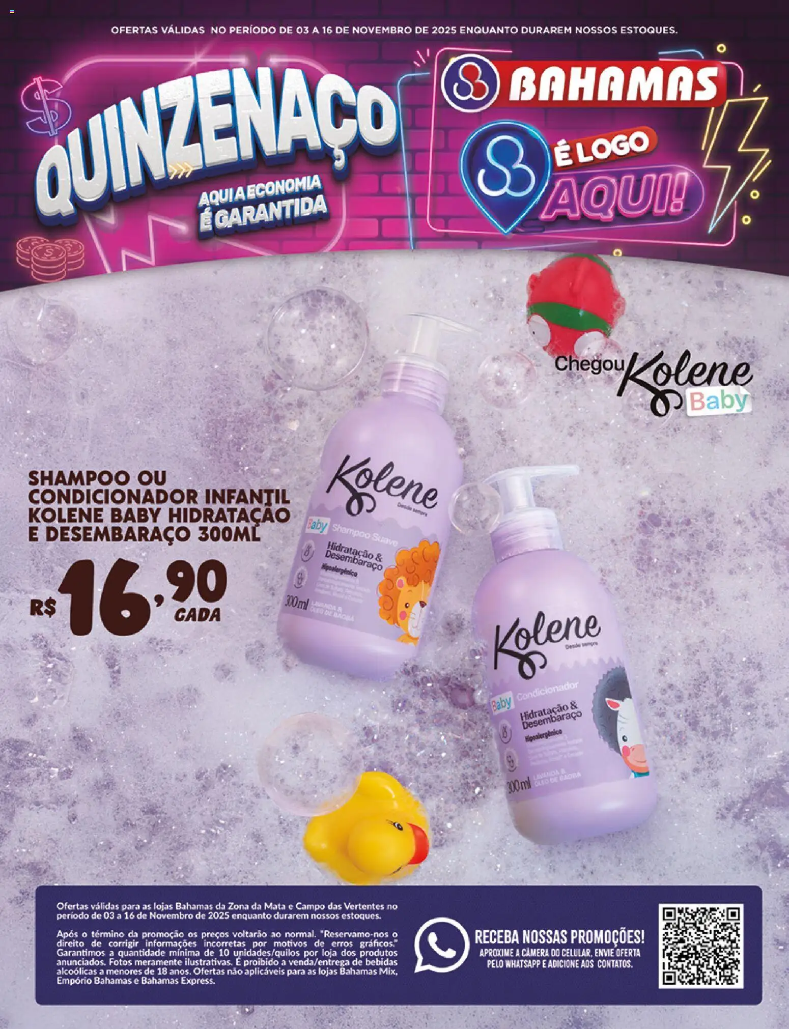Pré-Visualização do folheto "Ofertas da Quinzena" da loja Bahamas Supermercados válido a partir de 03/11/2025