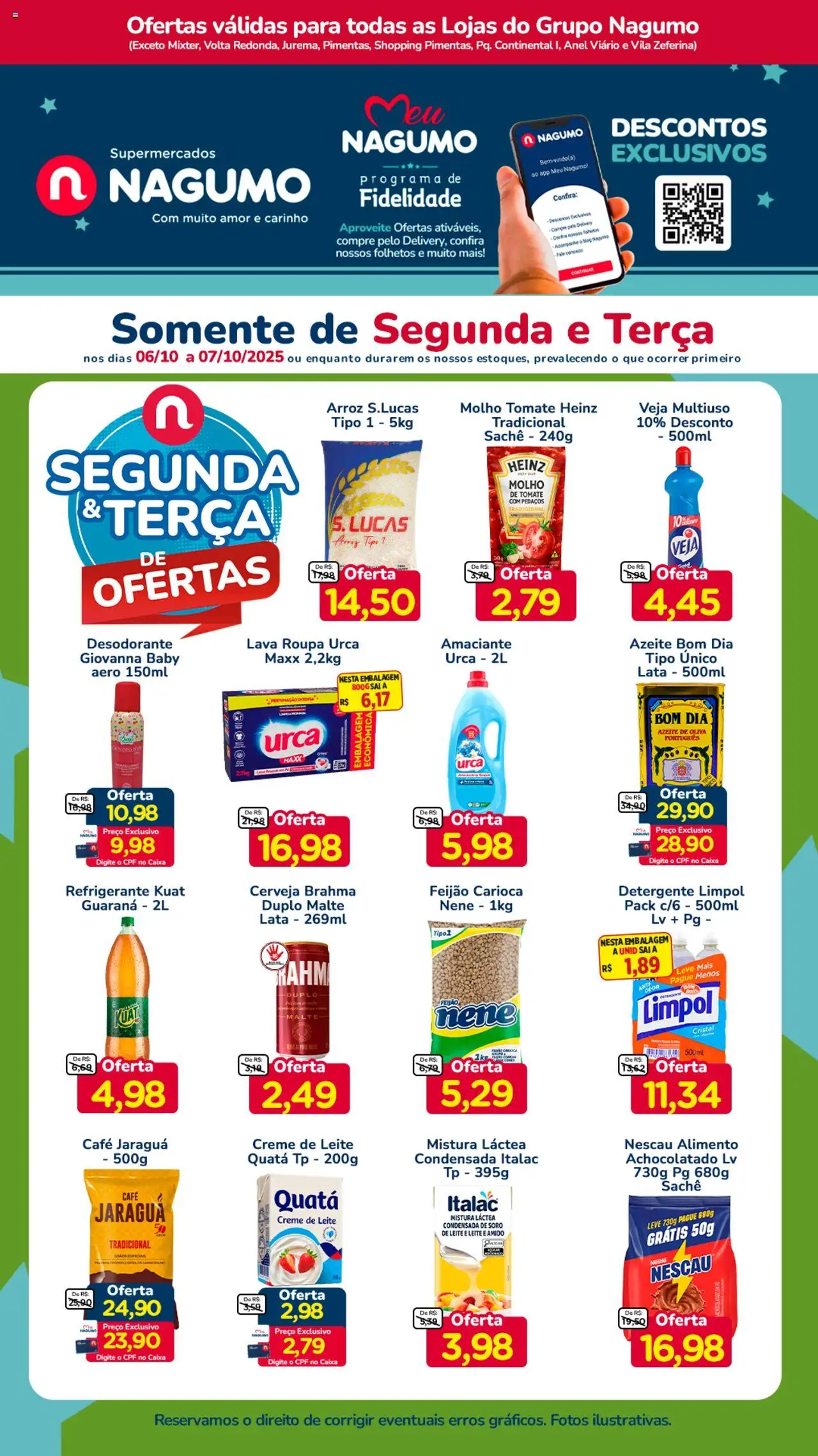 Nagumo folheto "Ofertas Segunda e Terça" válido a partir de 06/10/2025 - número de página 1