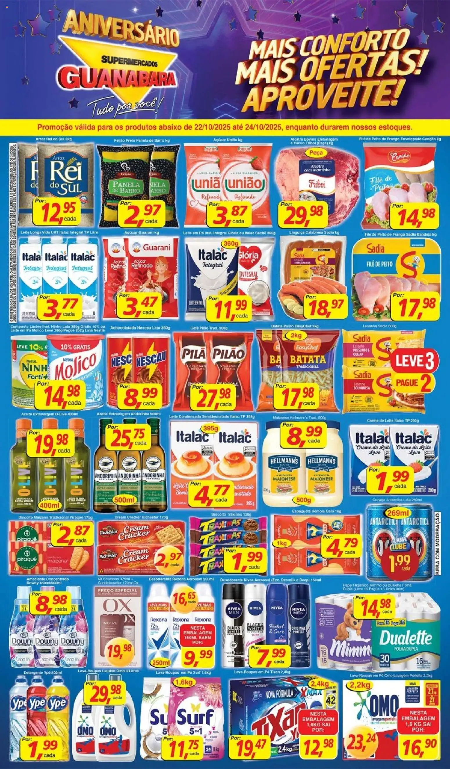 Supermercados Guanabara folheto "Encarte" válido a partir de 22/10/2025 - número de página 1