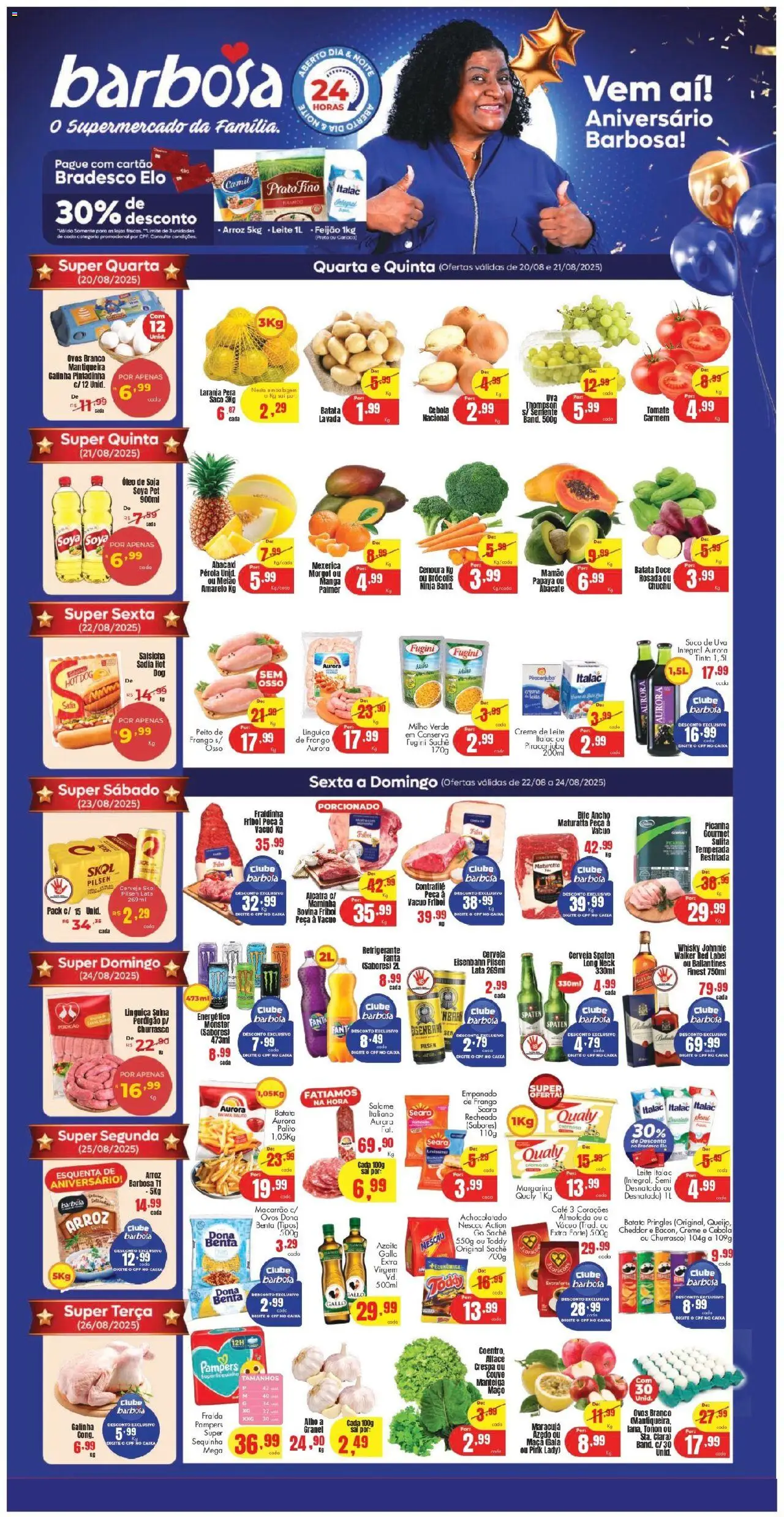 Barbosa Supermercados folheto "Ofertas Rede e Interior" válido a partir de 20/08/2025 - número de página 1