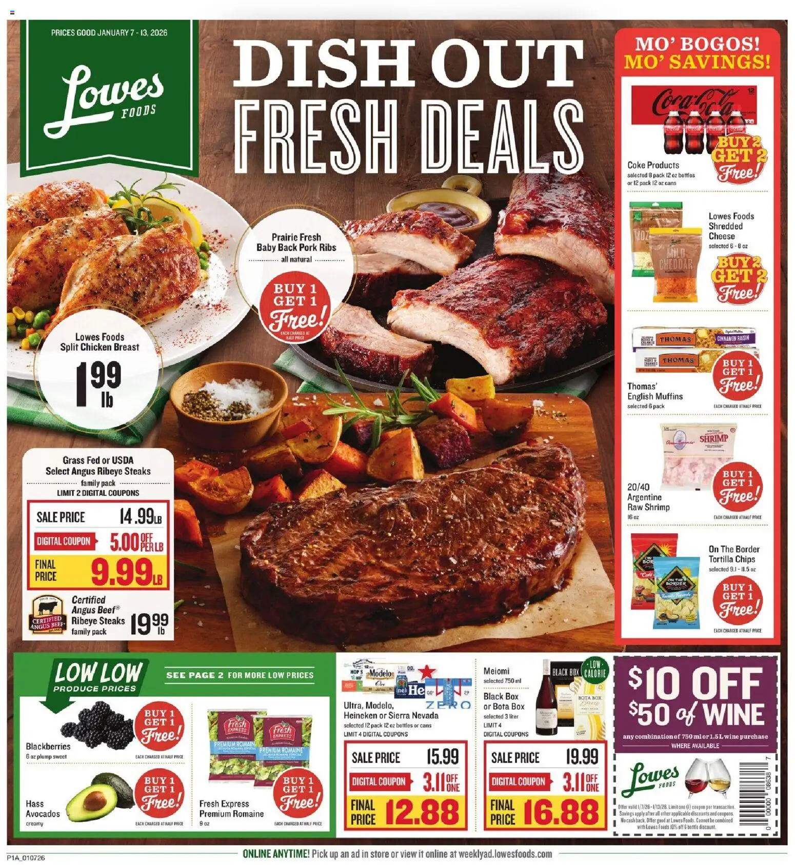 Ad Preview of Lowes Foods Weekly Ad from 01/07/2026