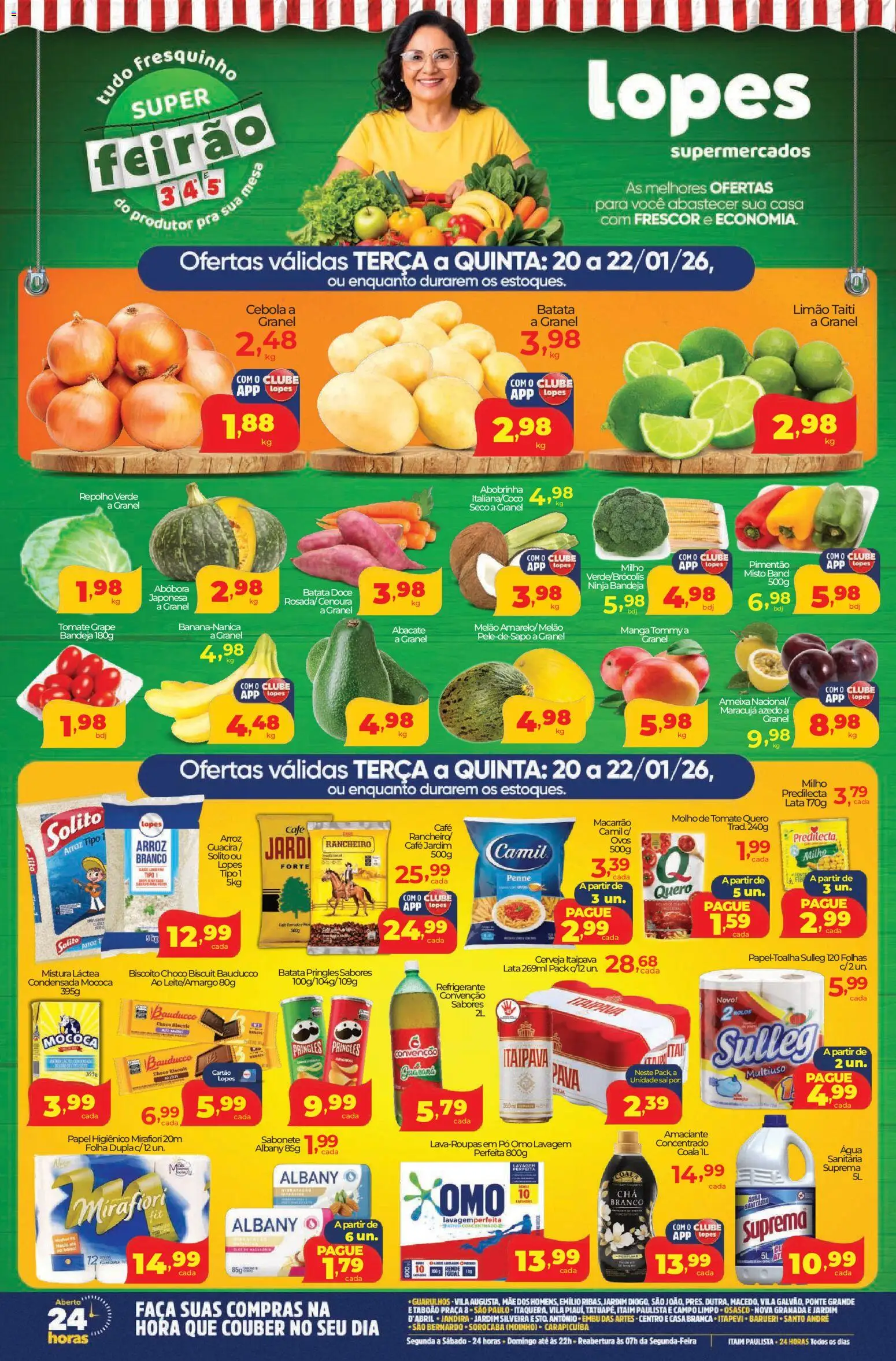 Pré-Visualização do folheto "Ofertas da semana" da loja Lopes Supermercados válido a partir de 20/01/2026