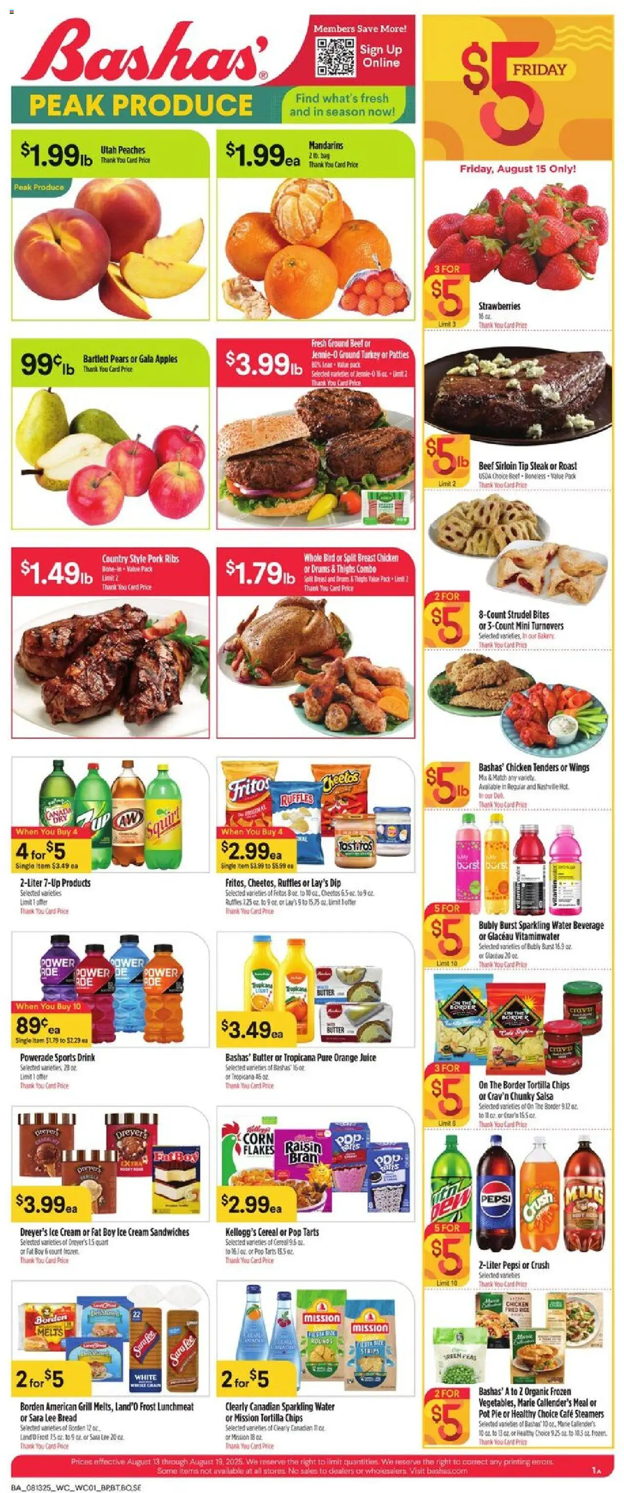 Basha's Weekly Ad from 08/13/2025 - Flyer - Page number 1