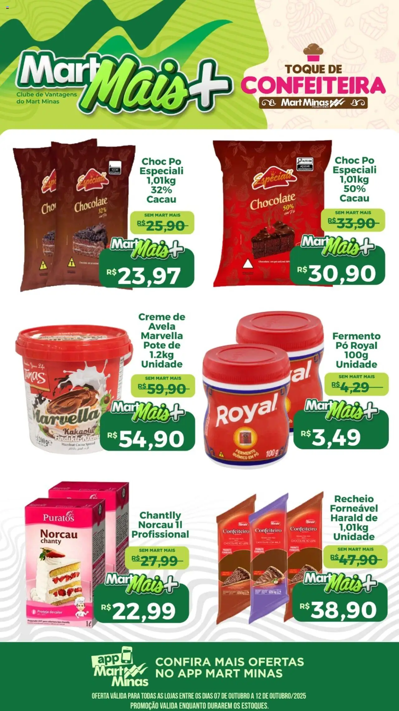 Mart Minas folheto "Ofertas de confeitaria" válido a partir de 07/10/2025 - número de página 1