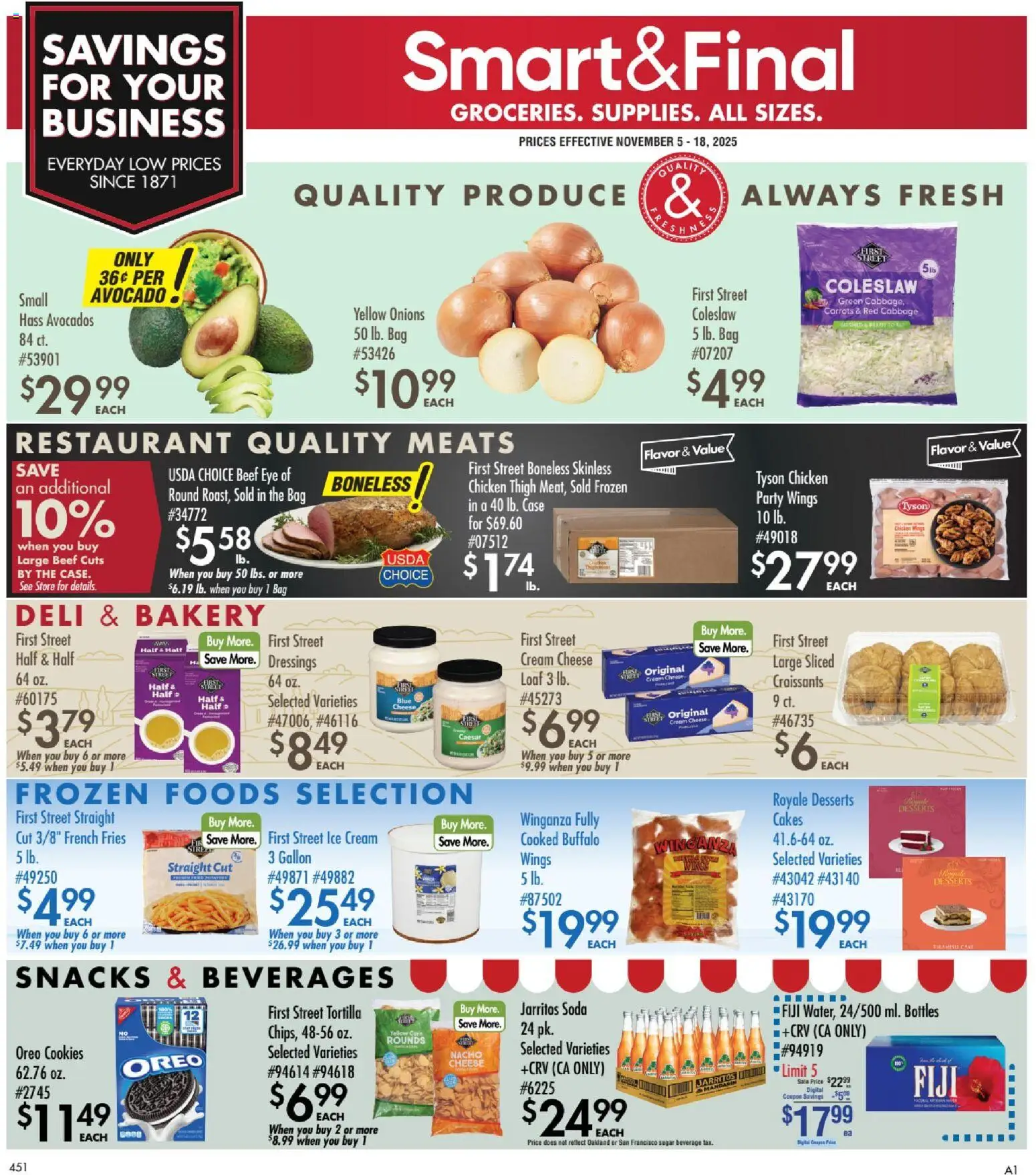 Ad Preview of Smart & Final Business & Club Savings from 11/05/2025