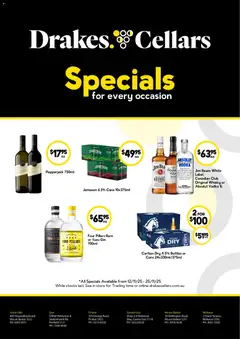 Preview of catalogue Cellars from shop Drakes valid 12/11/2025