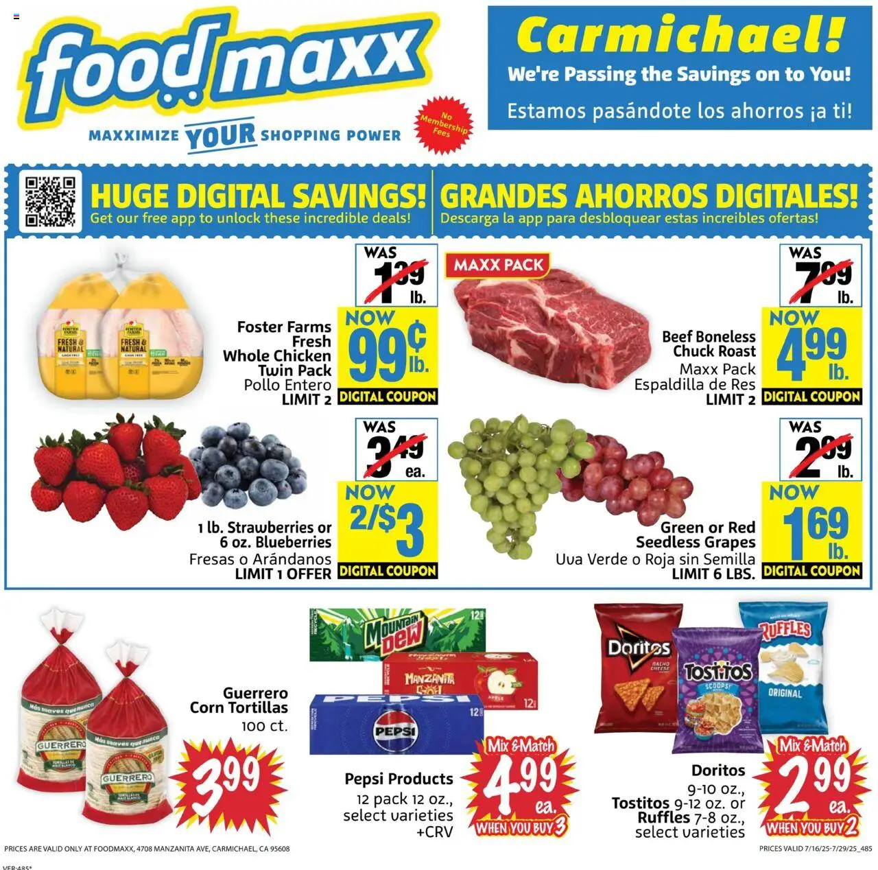 FoodMaxx Weekly Ad from 07/16/2025 - Flyer - Page number 1
