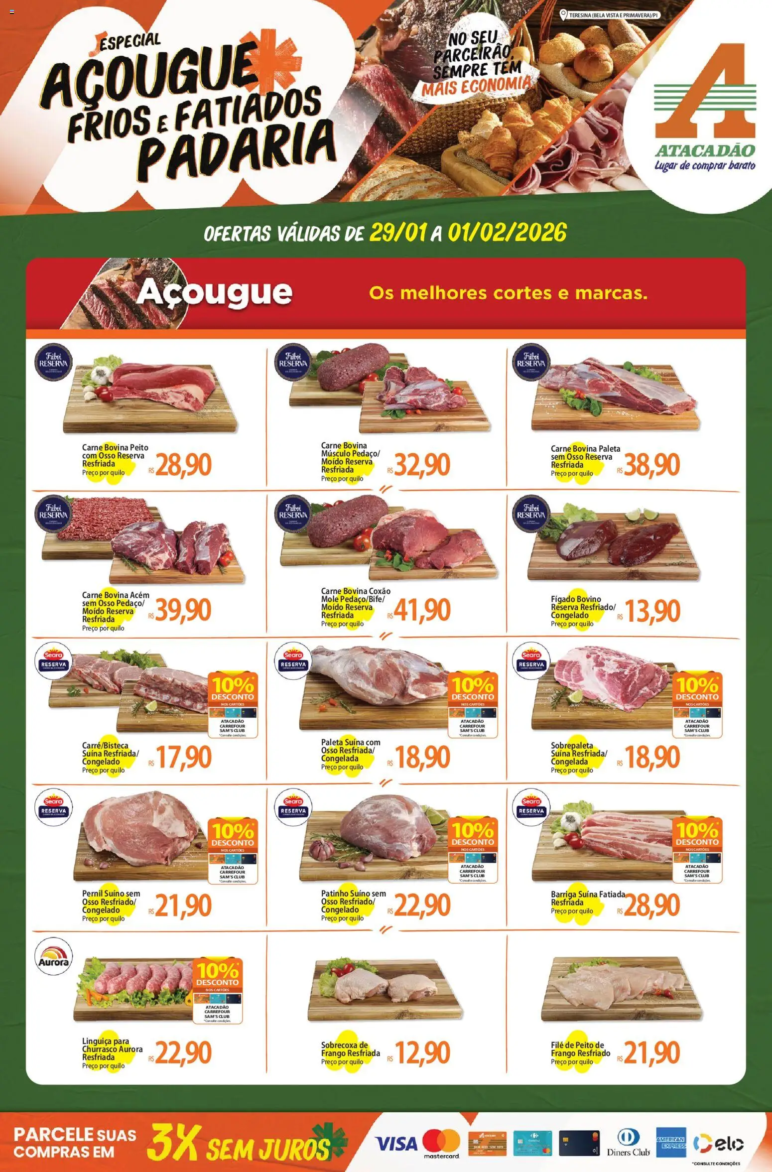 Pré-Visualização do folheto "Ofertas - PI" da loja Atacadão válido a partir de 29/01/2026