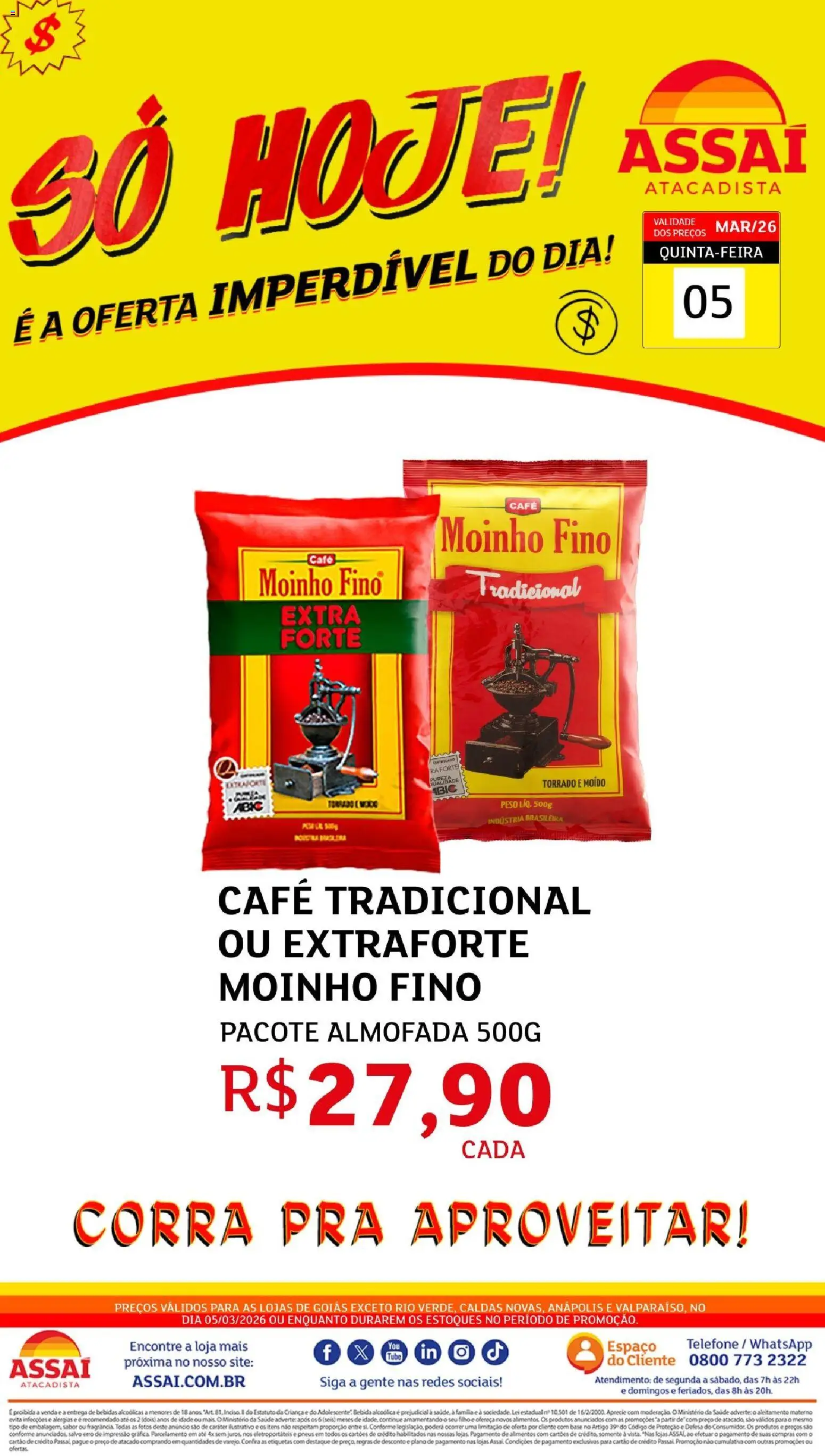 Pré-Visualização do folheto "Assaí Atacadista ofertas - GO" da loja Assaí Atacadista válido a partir de 05/03/2026
