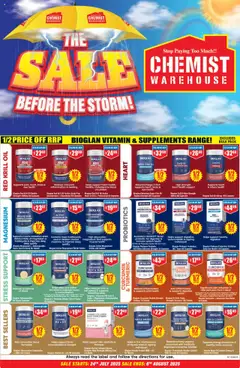 Preview of catalogue Catalogue from shop Chemist Warehouse valid 24/07/2025