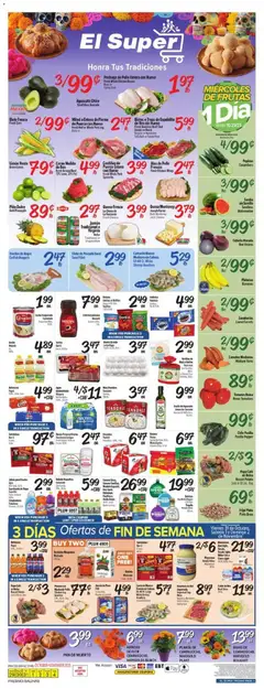 Ad Preview of El Super Weekly Ad from 10/29/2025 | Page: 1