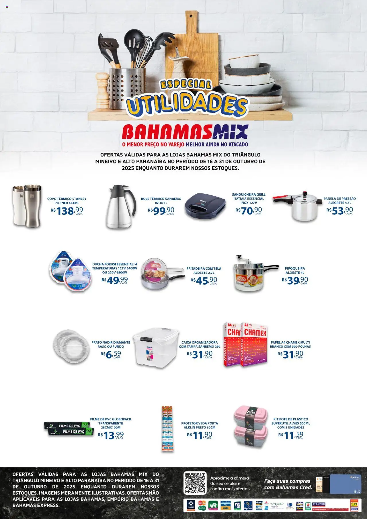 Pré-Visualização do folheto "Ofertas Especial Utilidades" da loja Bahamas Mix válido a partir de 16/10/2025
