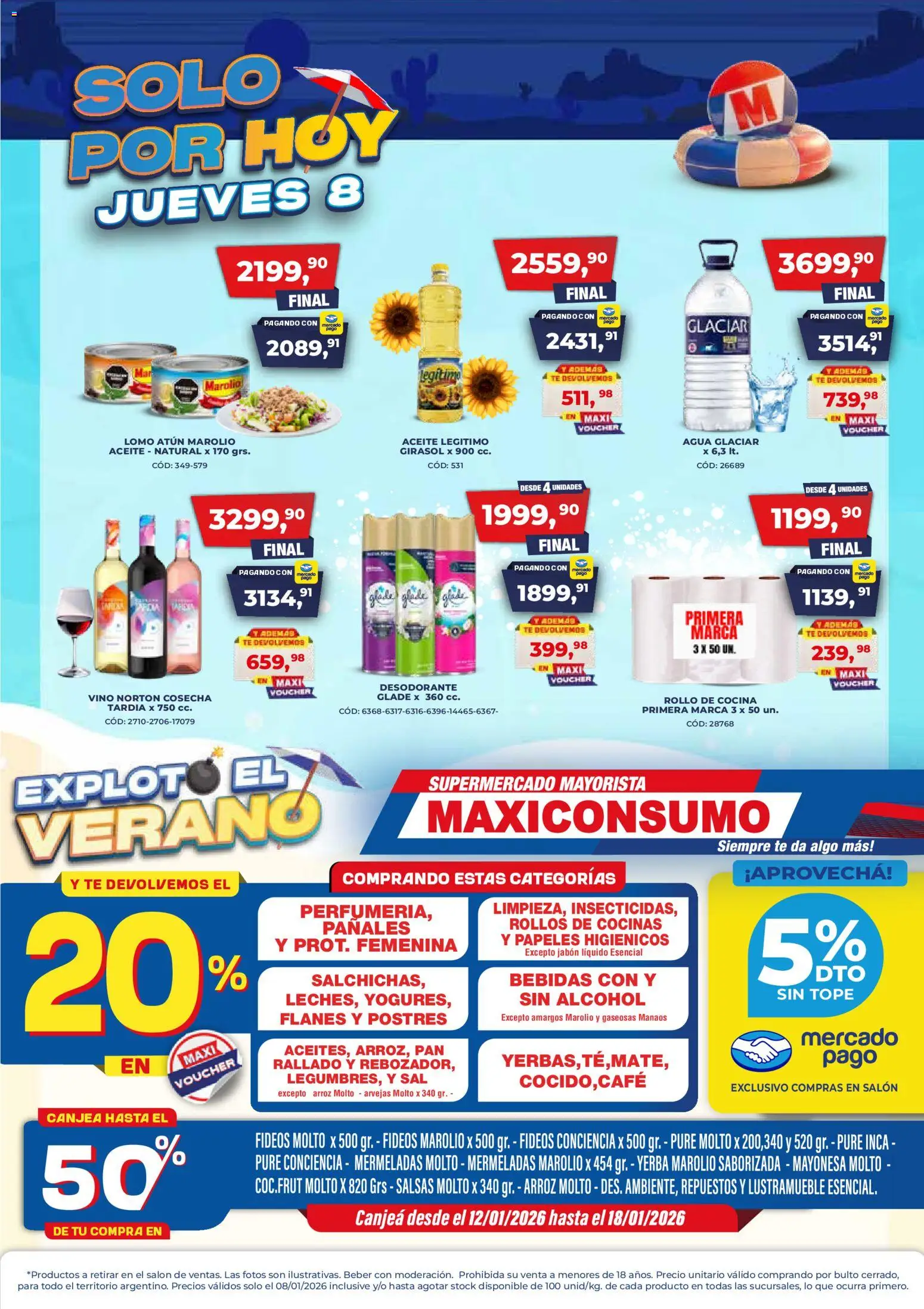 Vista previa del folleto de la tienda Maxiconsumo válido desde el 08/01/2026 