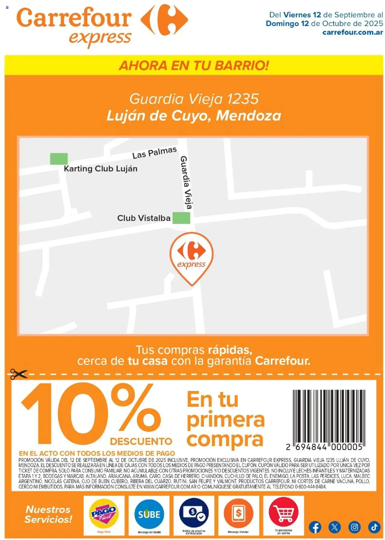 Carrefour Guardia Vieja 1235, Luján de Cuyo, Mendoza del 12/09/2025 >> Catálogo