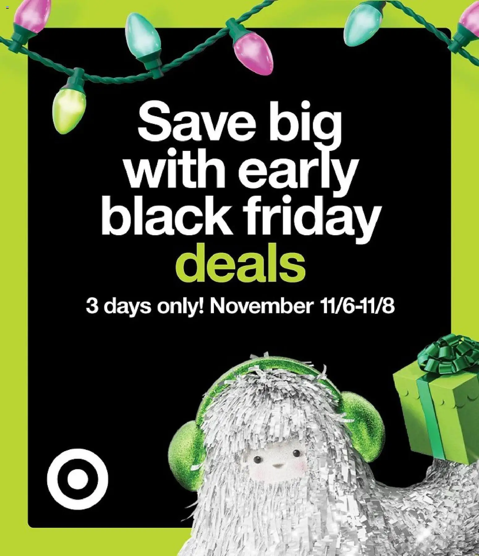 Ad Preview of Target Black Friday Notice from 11/06/2025