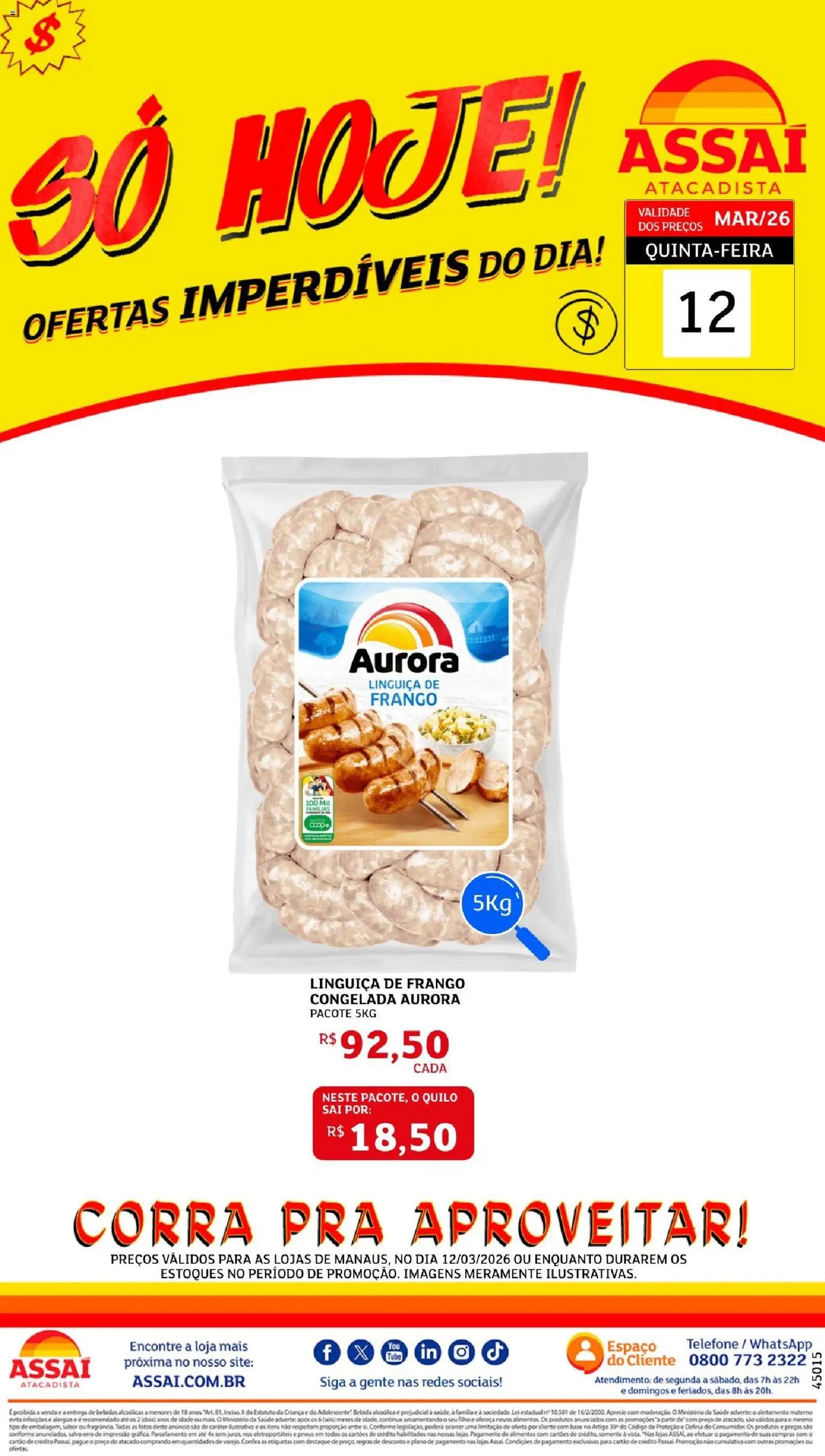 Pré-Visualização do folheto "Assaí Atacadista ofertas - AM" da loja Assaí Atacadista válido a partir de 12/03/2026