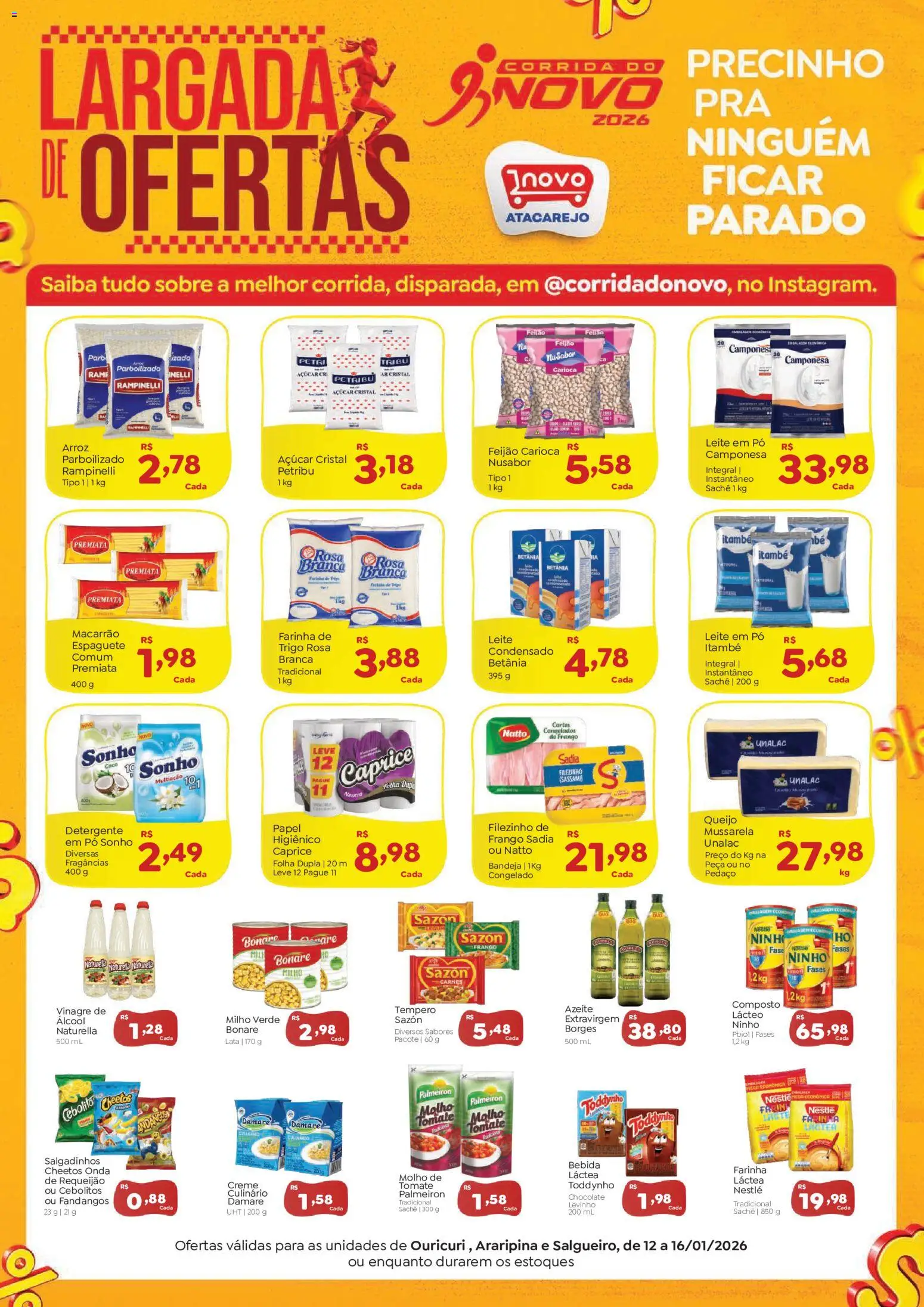 Pré-Visualização do folheto "Ofertas da semana" da loja Novo Atacarejo válido a partir de 12/01/2026