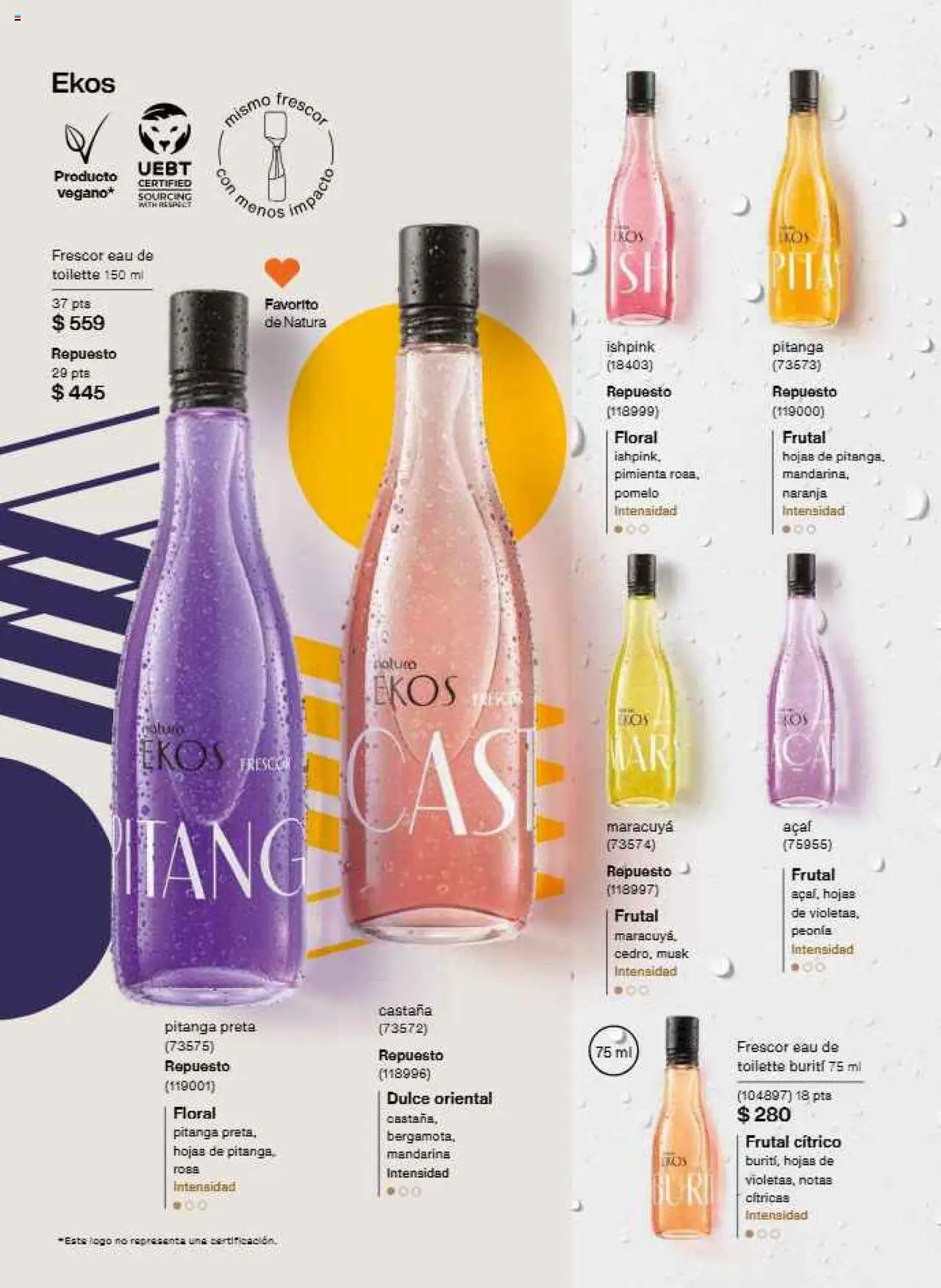Campaña 10 2025 Natura y sus promociones válidas desde el 20/06/2025 - Número de página 30 - Dulce, Pimienta, Pomelo, Pila, Eau de toilette