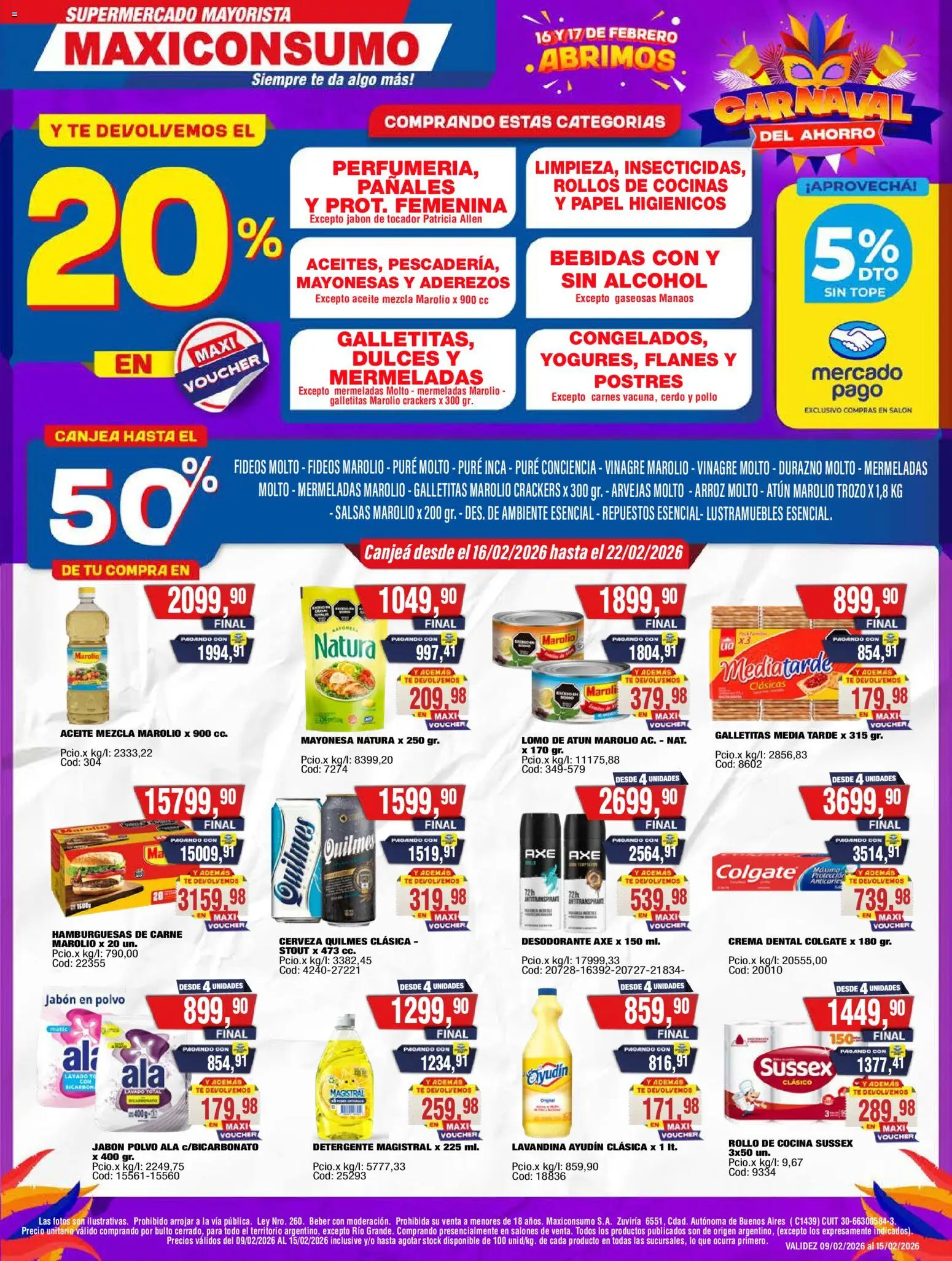 Vista previa del folleto de la tienda Maxiconsumo válido desde el 16/02/2026 