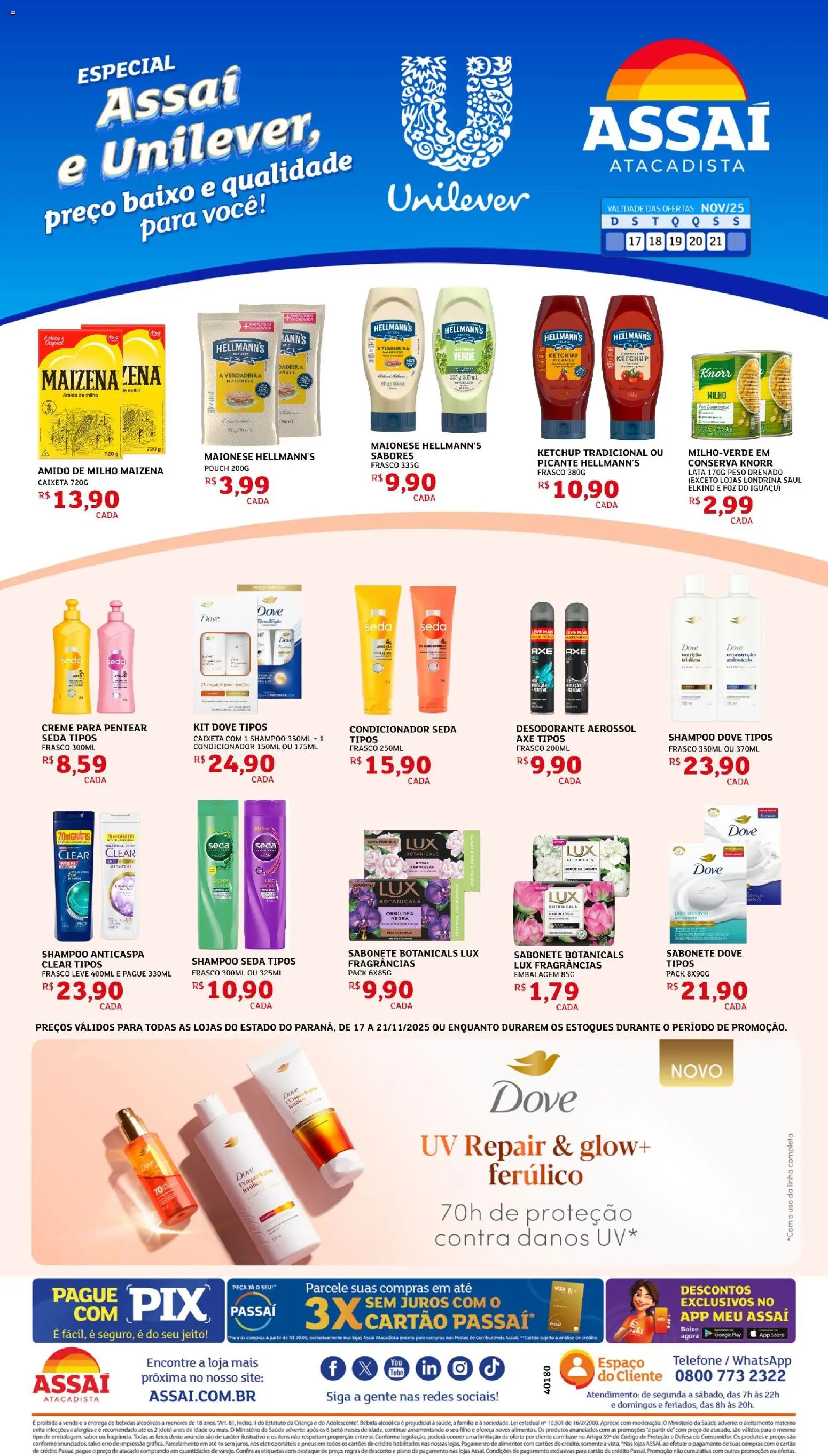 Pré-Visualização do folheto "Encarte - PR" da loja Assaí Atacadista válido a partir de 17/11/2025