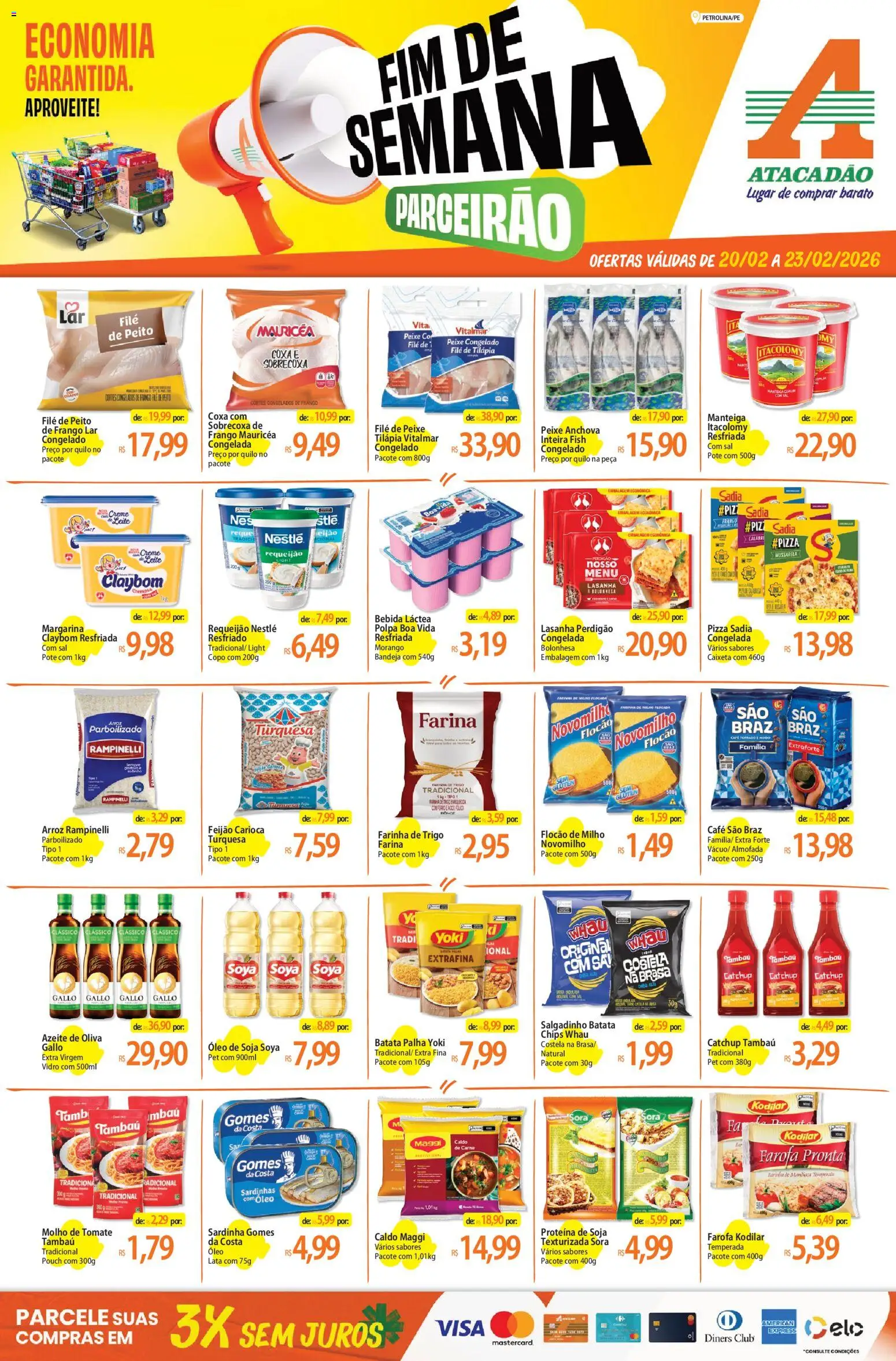 Pré-Visualização do folheto "Ofertas - PE" da loja Atacadão válido a partir de 20/02/2026