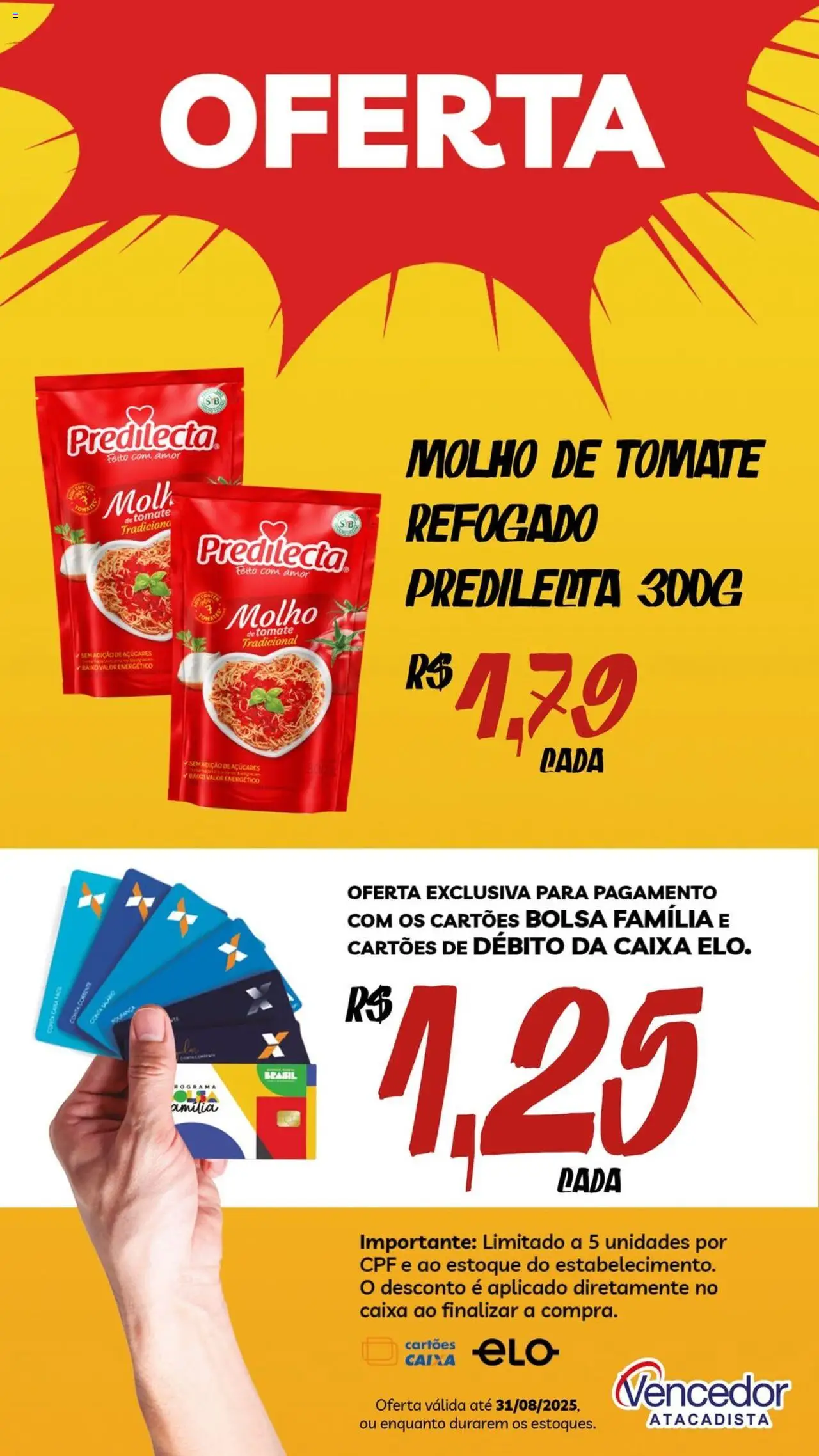 Vencedor Atacadista folheto "Ofertas da semana" válido a partir de 12/08/2025 - número de página 1
