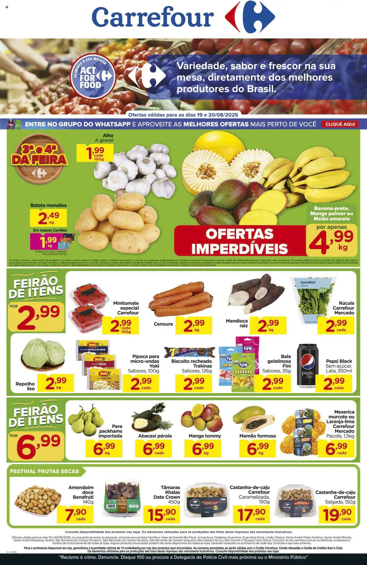 Carrefour folheto "Ofertas Feira" válido a partir de 19/08/2025 - número de página 1