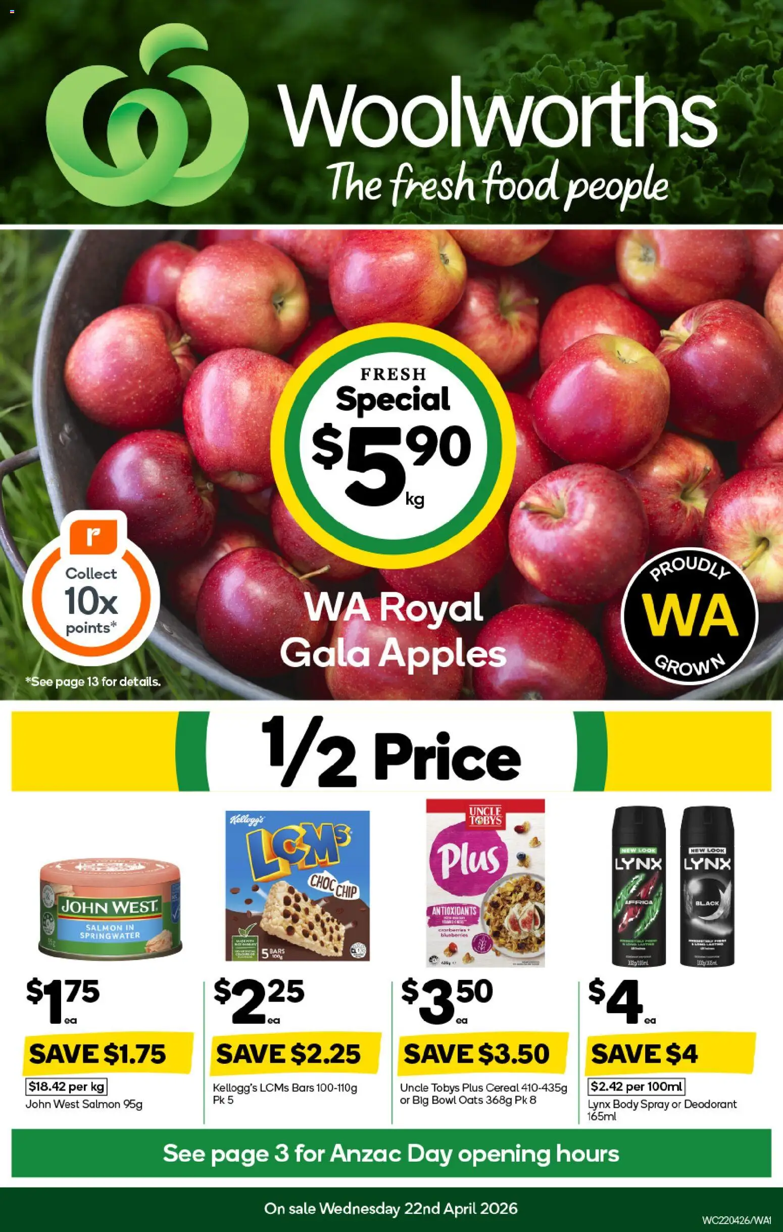 Preview of catalogue Woolworths catalogue WA from shop Woolworths valid 22/04/2026