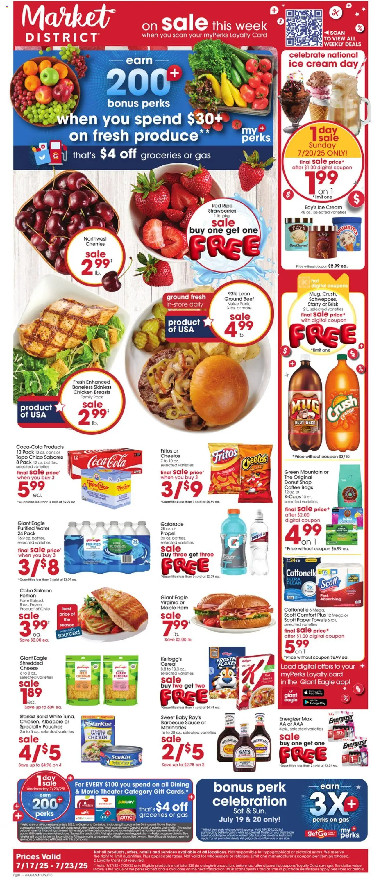 Giant Eagle Weekly Ad from 07/17/2025 - Flyer - Page number 1
