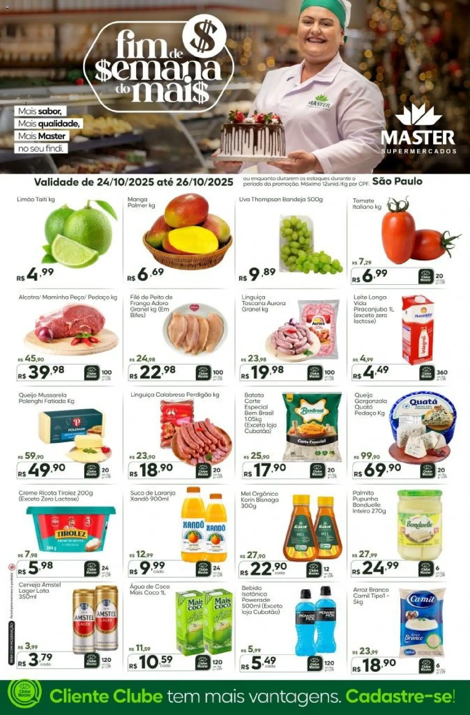 Master folheto "Ofertas da semana" válido a partir de 24/10/2025 - número de página 1