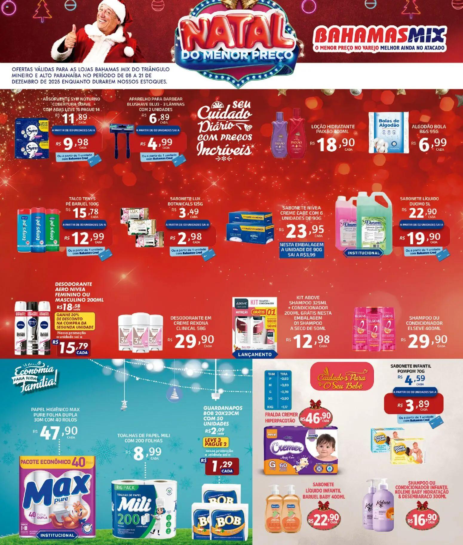 Pré-Visualização do folheto "Ofertas Higiene e Limpeza" da loja Bahamas Mix válido a partir de 08/12/2025