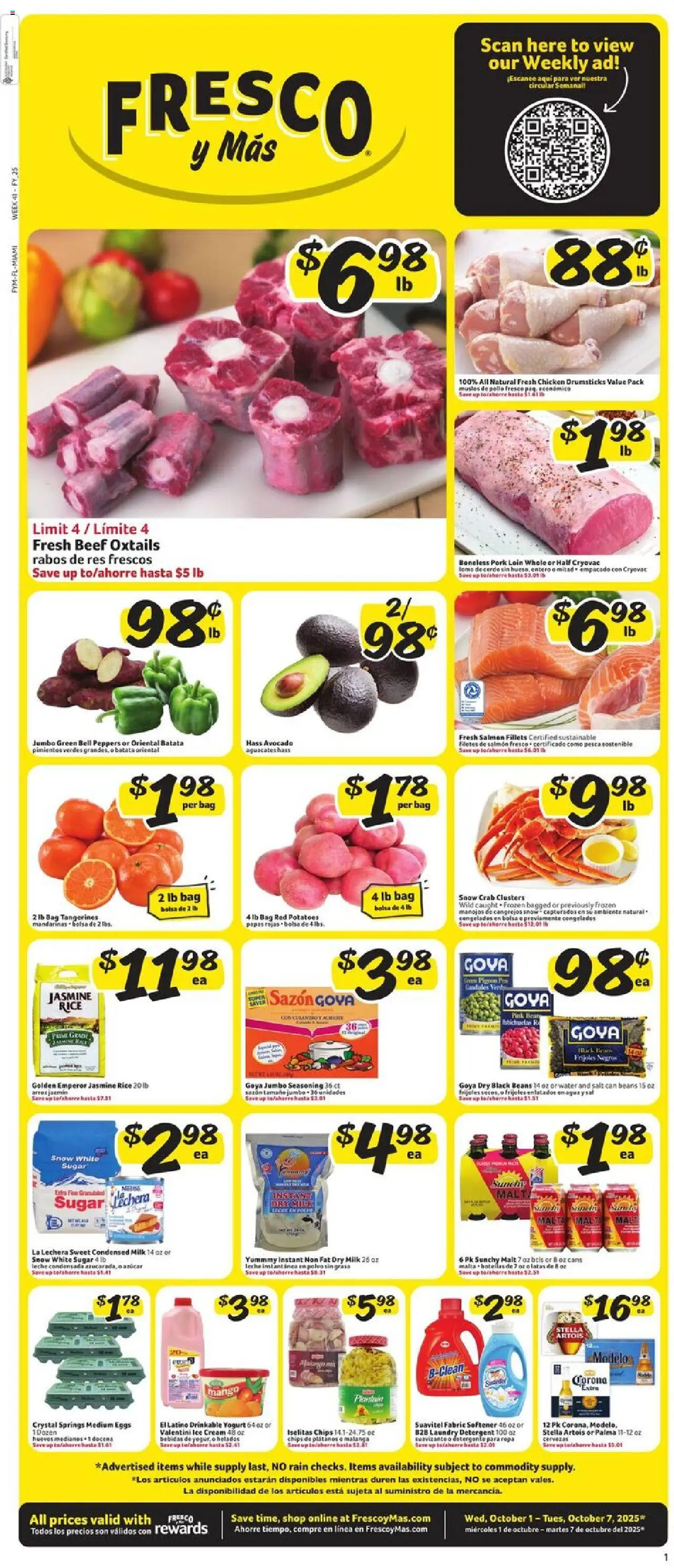 Fresco y Más Weekly Ad from 10/01/2025 - Flyer - Page number 1