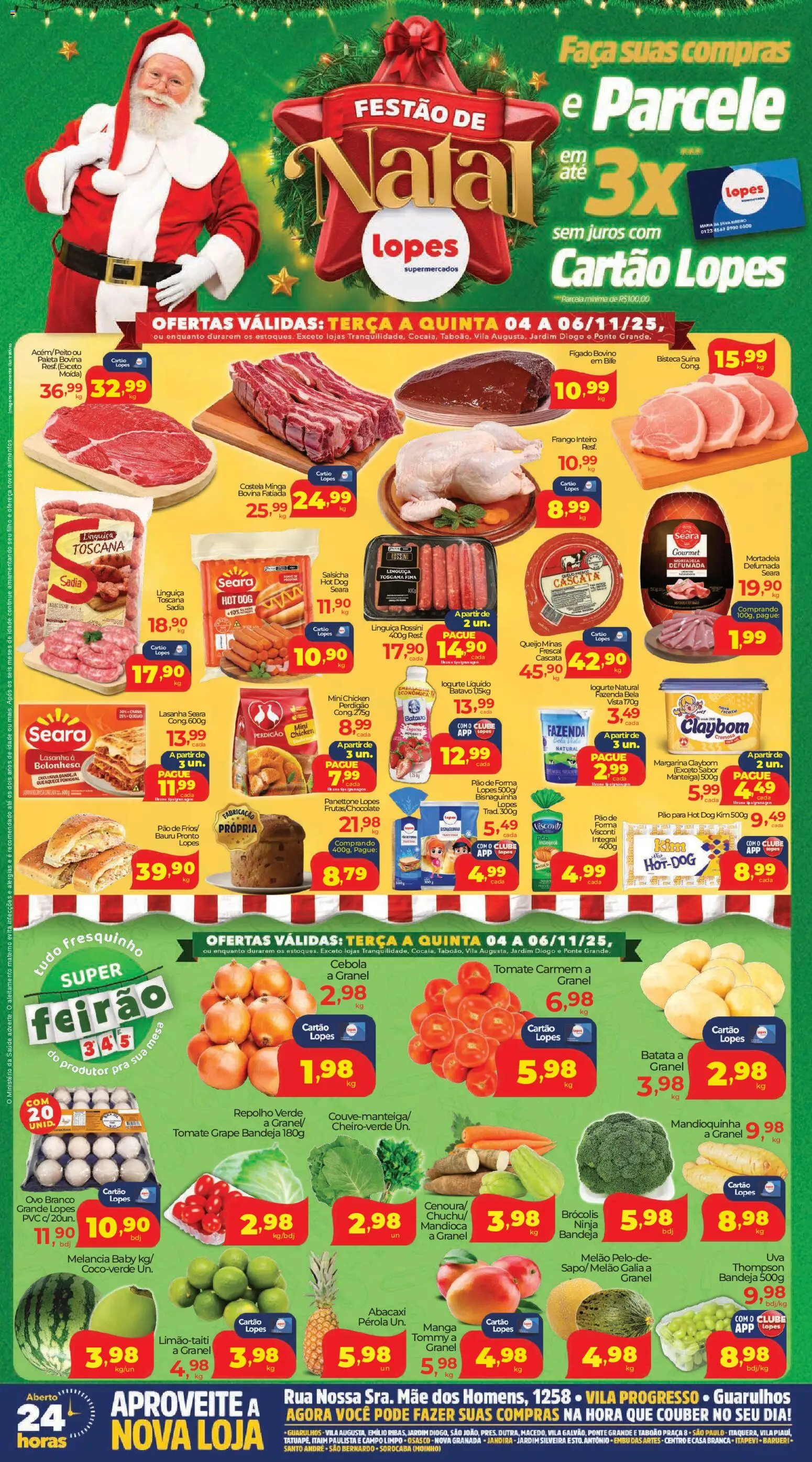 Pré-Visualização do folheto "Ofertas da semana" da loja Lopes Supermercados válido a partir de 04/11/2025