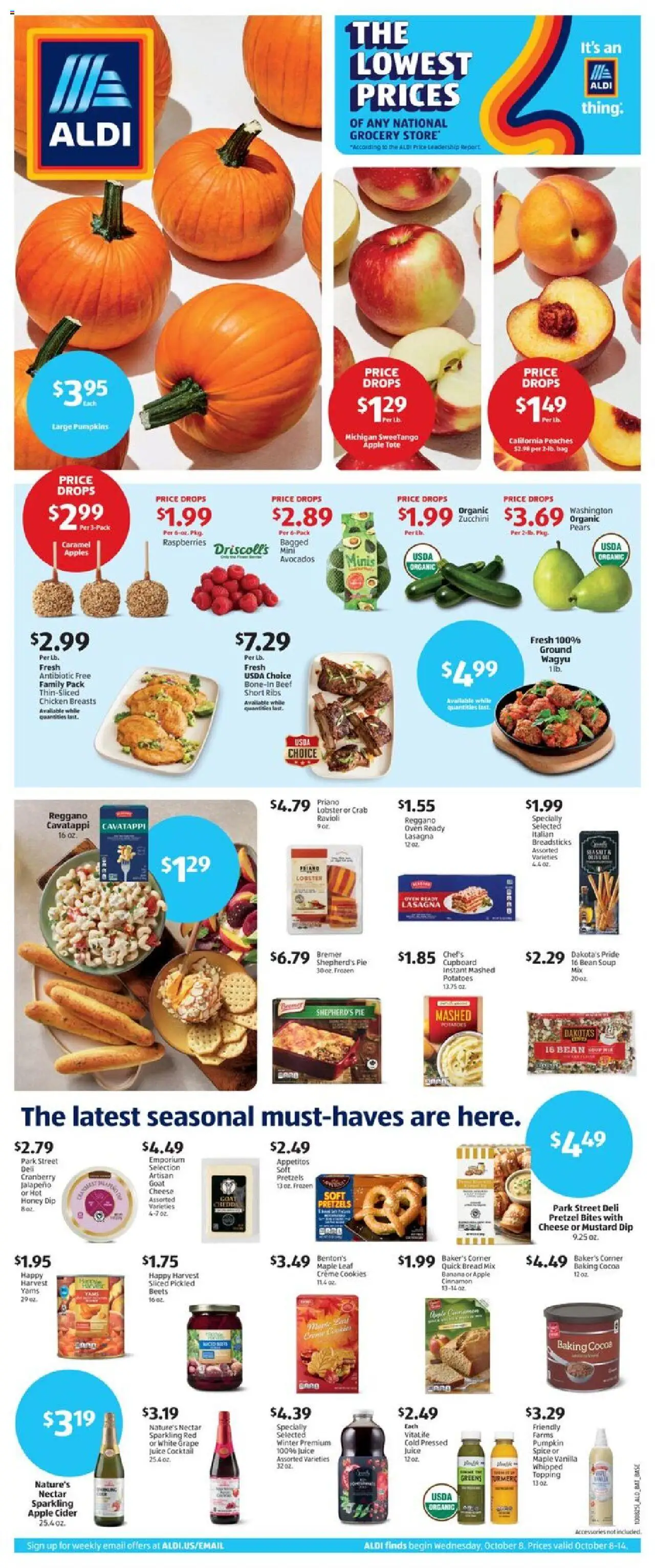 Aldi Weekly Ad from 10/08/2025 - Flyer, Sales ad - Page number 1