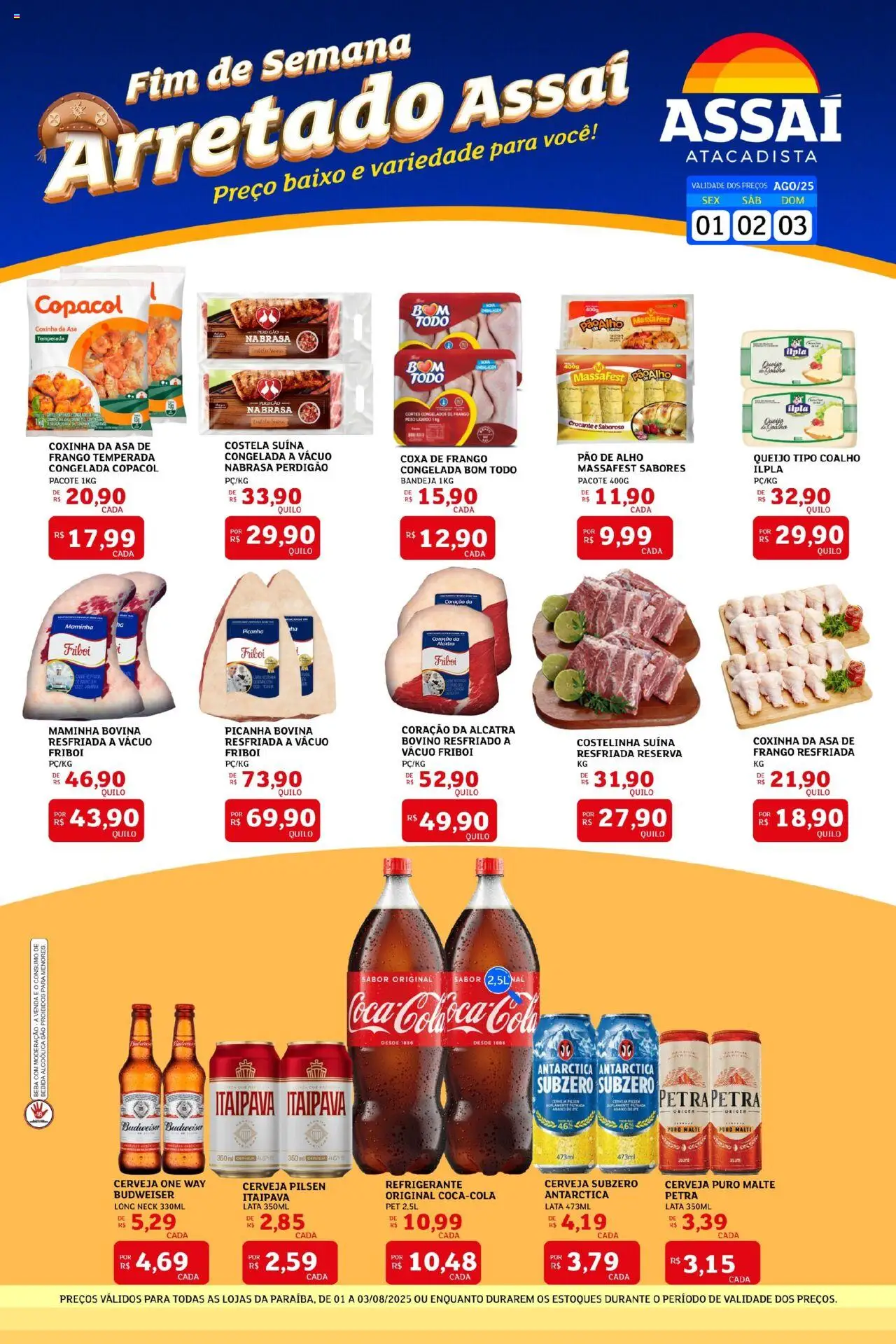 Assaí Atacadista folheto "Encarte - PB" válido a partir de 01/08/2025 - número de página 1