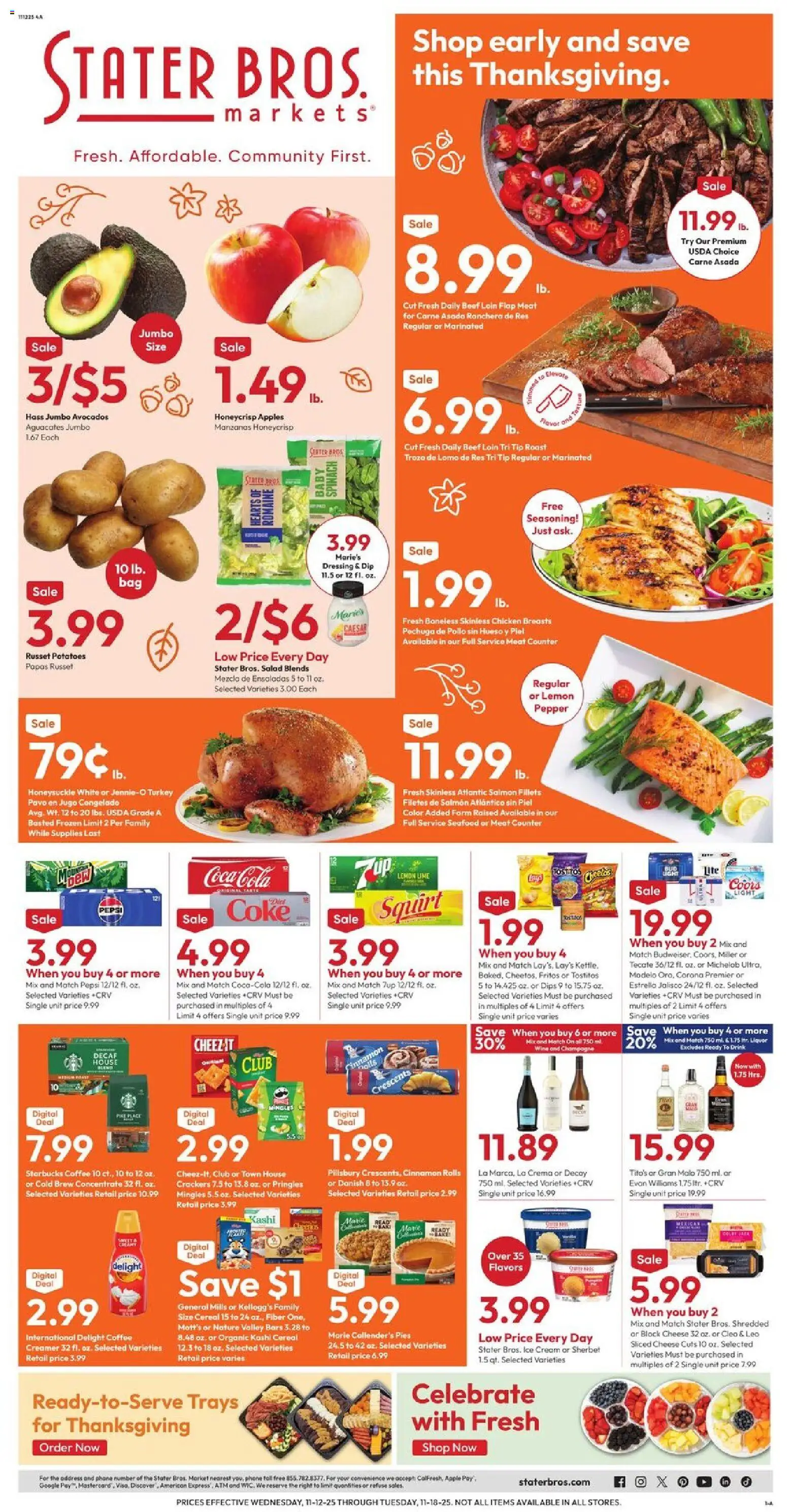 Ad Preview of Stater Bros Weekly Ad from 11/12/2025