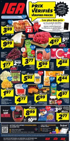 Preview of leaflet Quebec from shop IGA is valid from Sep 18, 2025