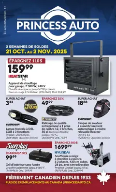 Preview of leaflet 2 Semaines de Soldes ! from shop Princess Auto is valid from Oct 21, 2025