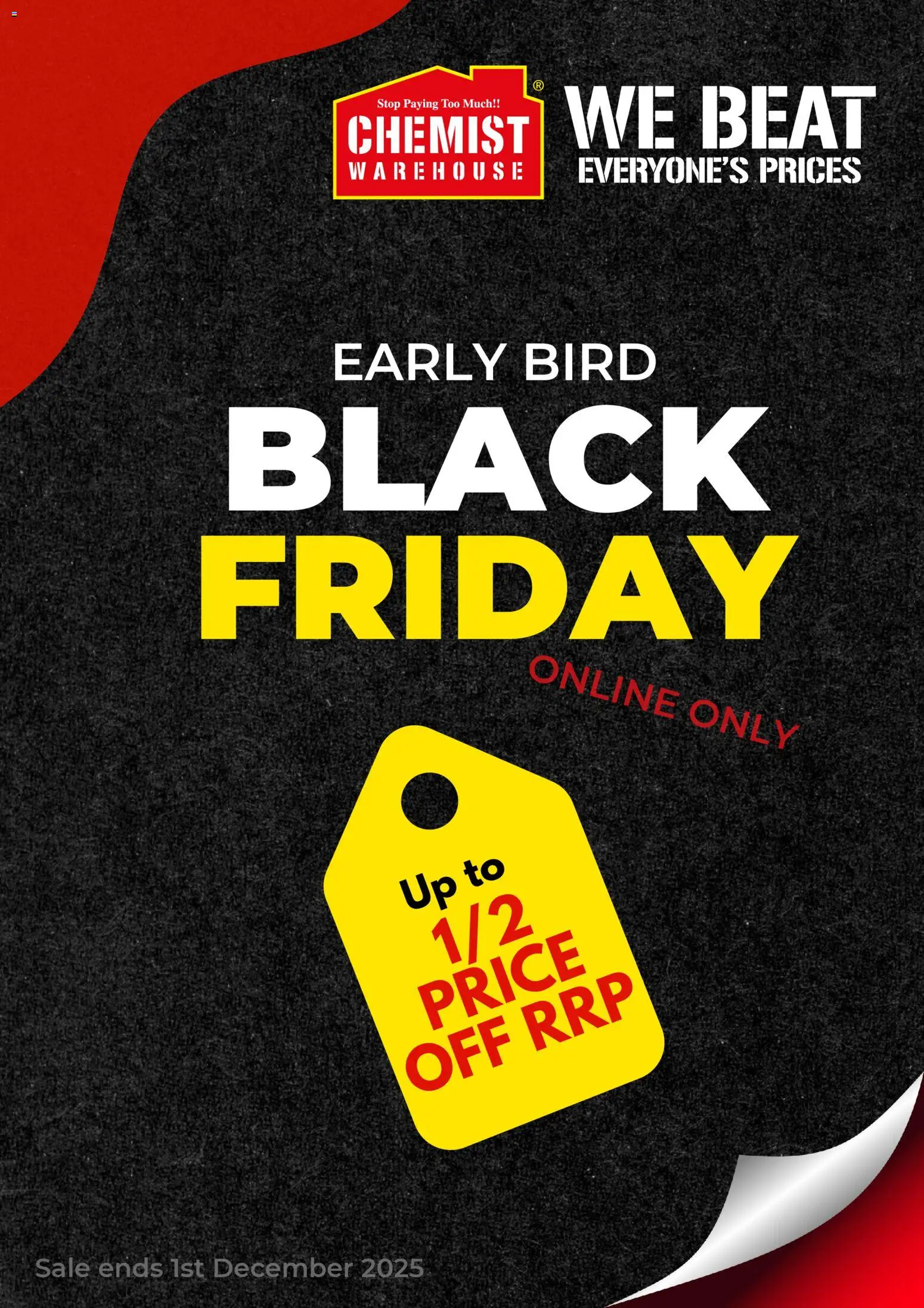 Preview of catalogue Black Friday from shop Chemist Warehouse valid 13/11/2025