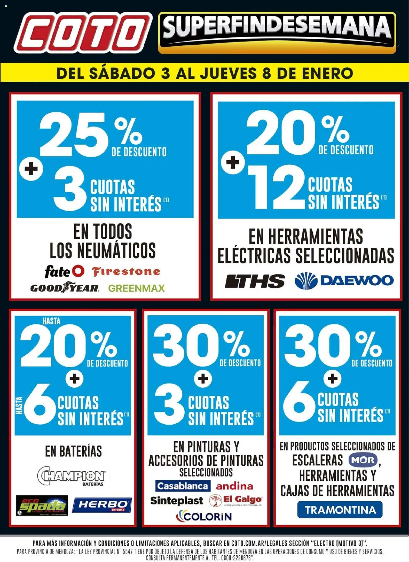 Vista previa del folleto de la tienda Coto válido desde el 03/01/2026 - Neumáticos, Herramientas